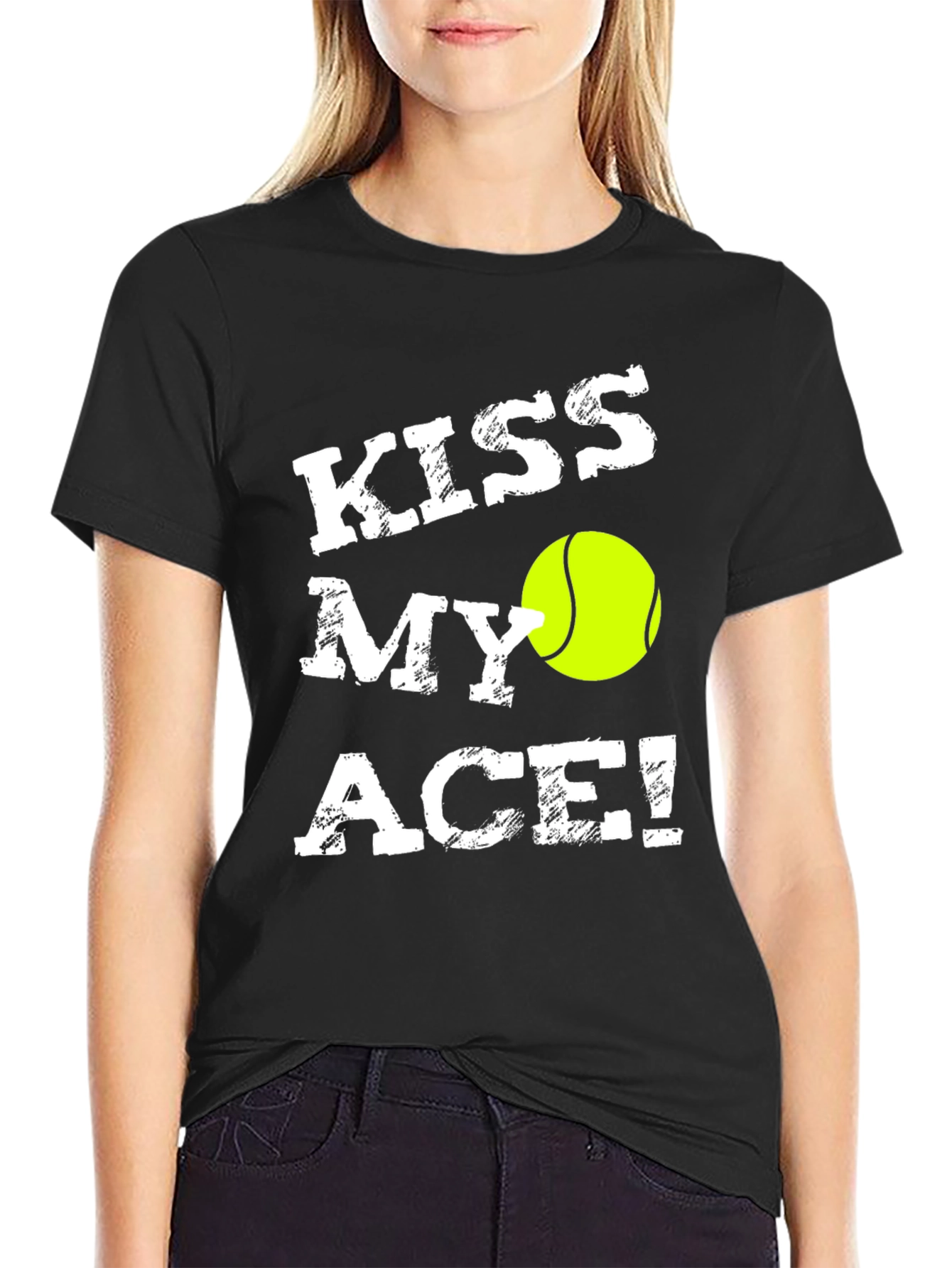 Kiss My Ace! Tennis Graphic T-Shirt