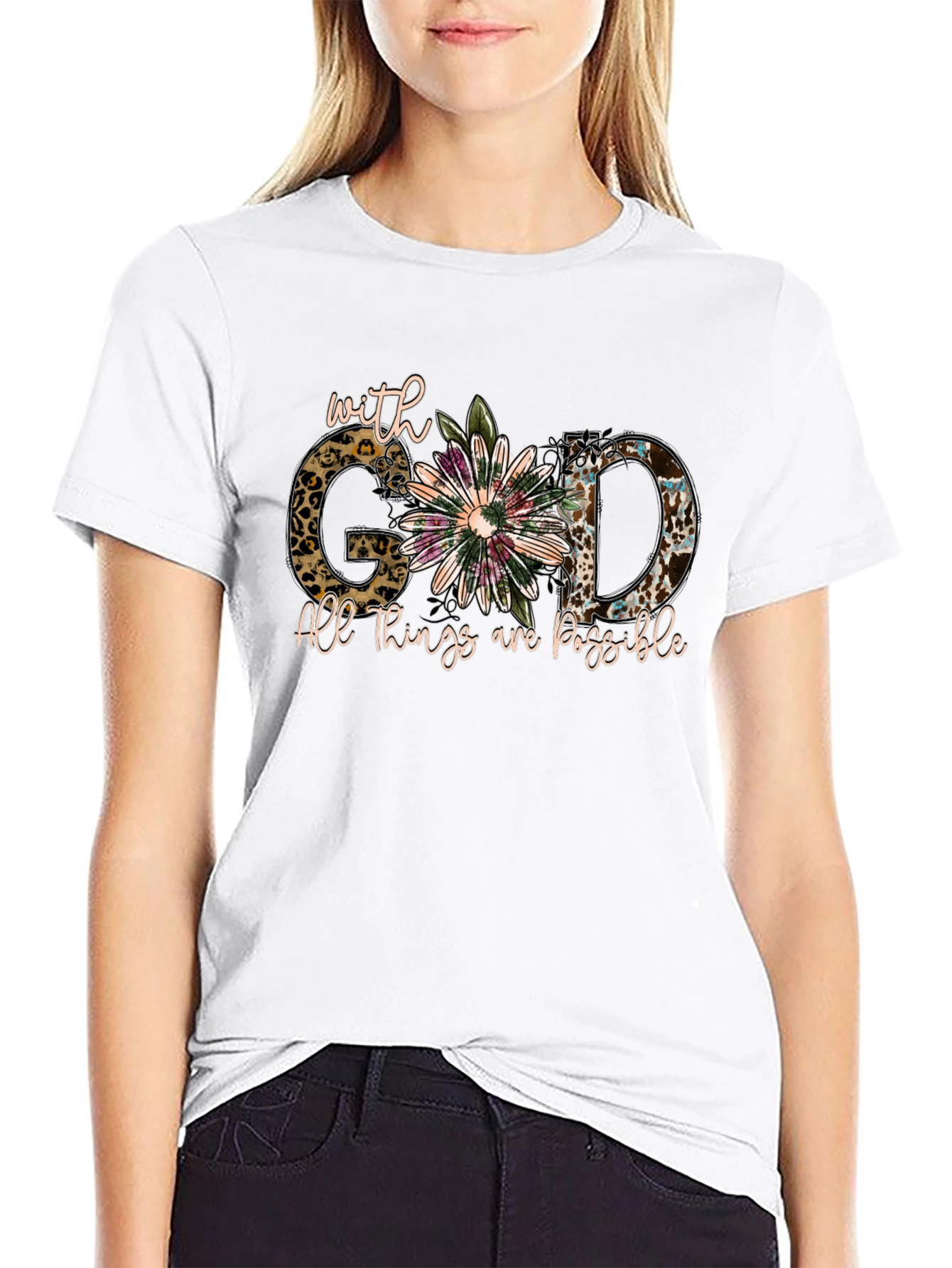 Faith-Inspired With God Graphic Tee