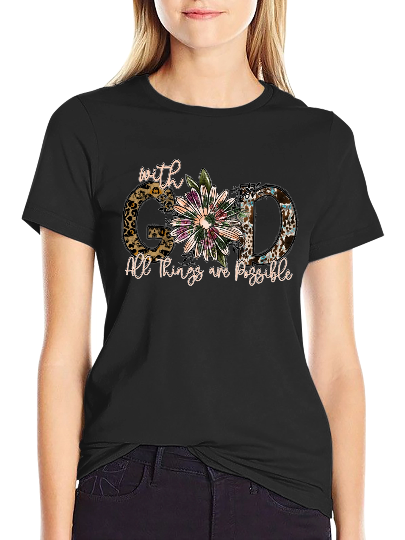 Faith-Inspired With God Graphic Tee