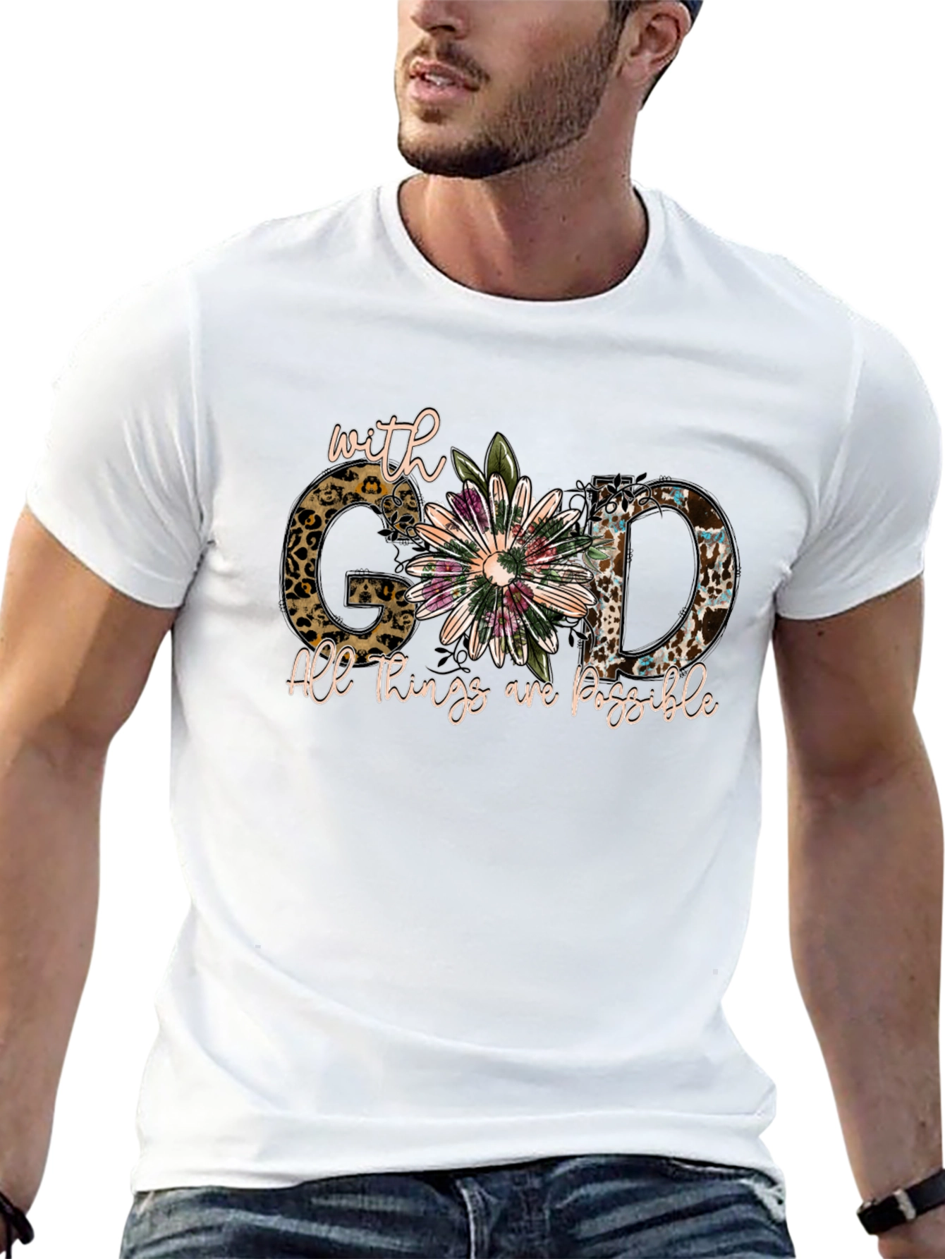 Faith-Inspired With God Graphic Tee