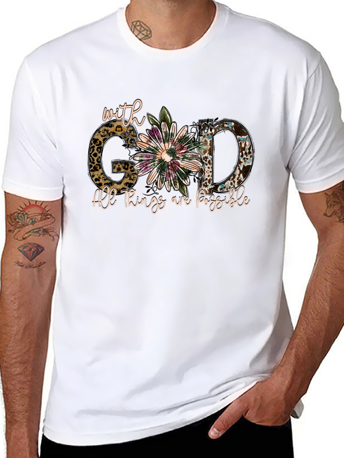 Faith-Inspired With God Graphic Tee