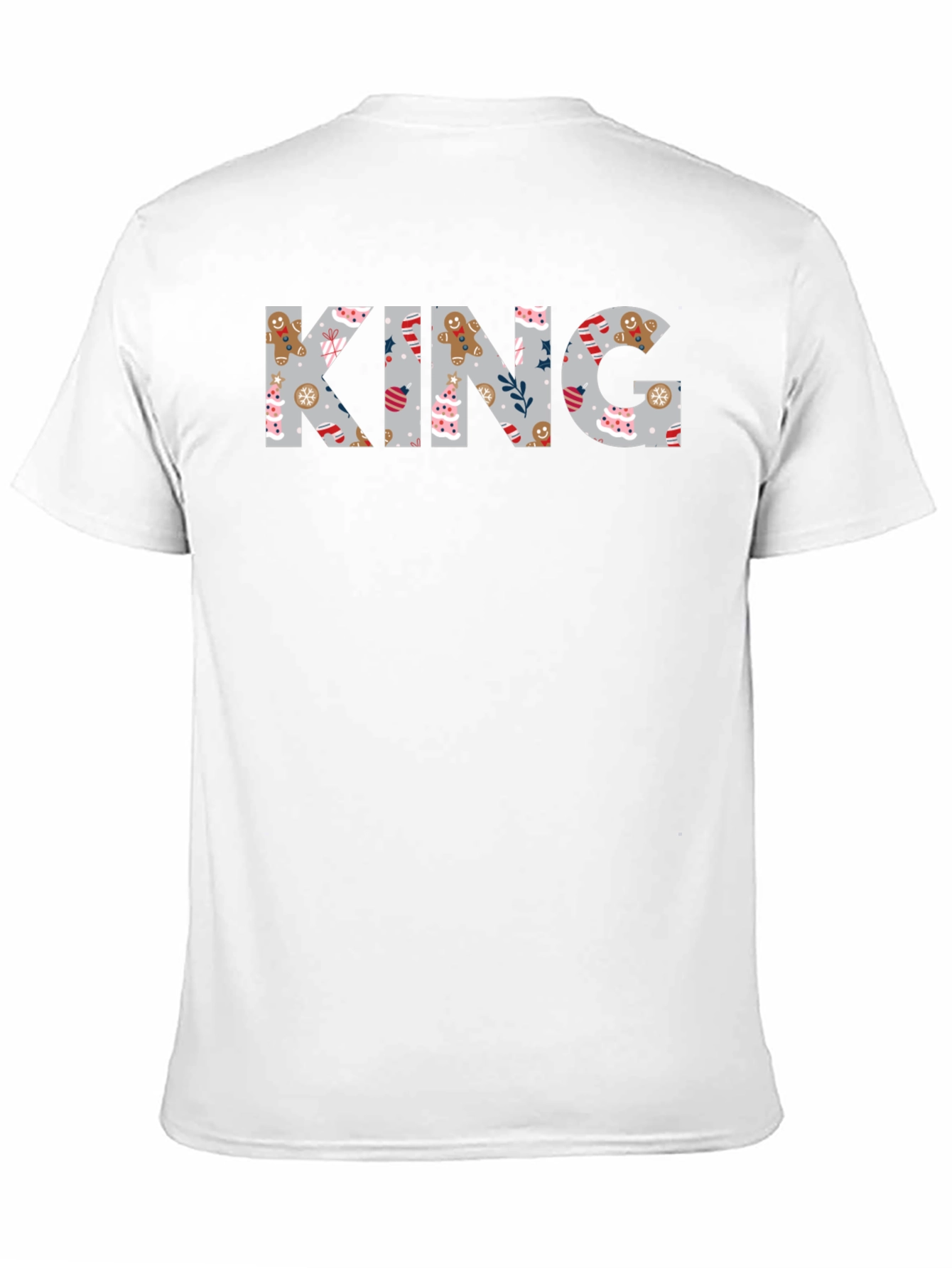 King Christmas Pattern Crew Neck T-Shirt