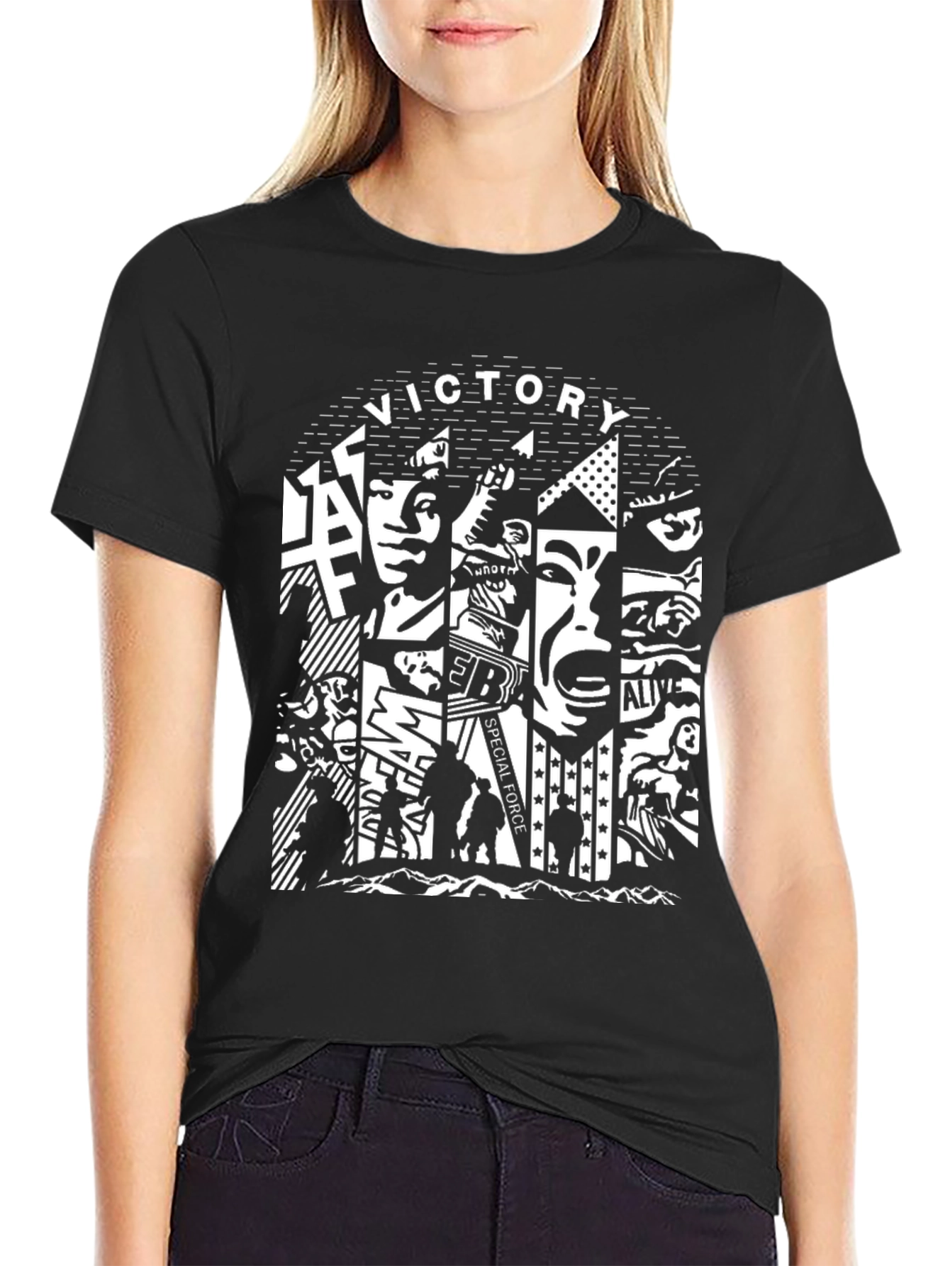 Victory Special Force Graphic Print T-Shirt