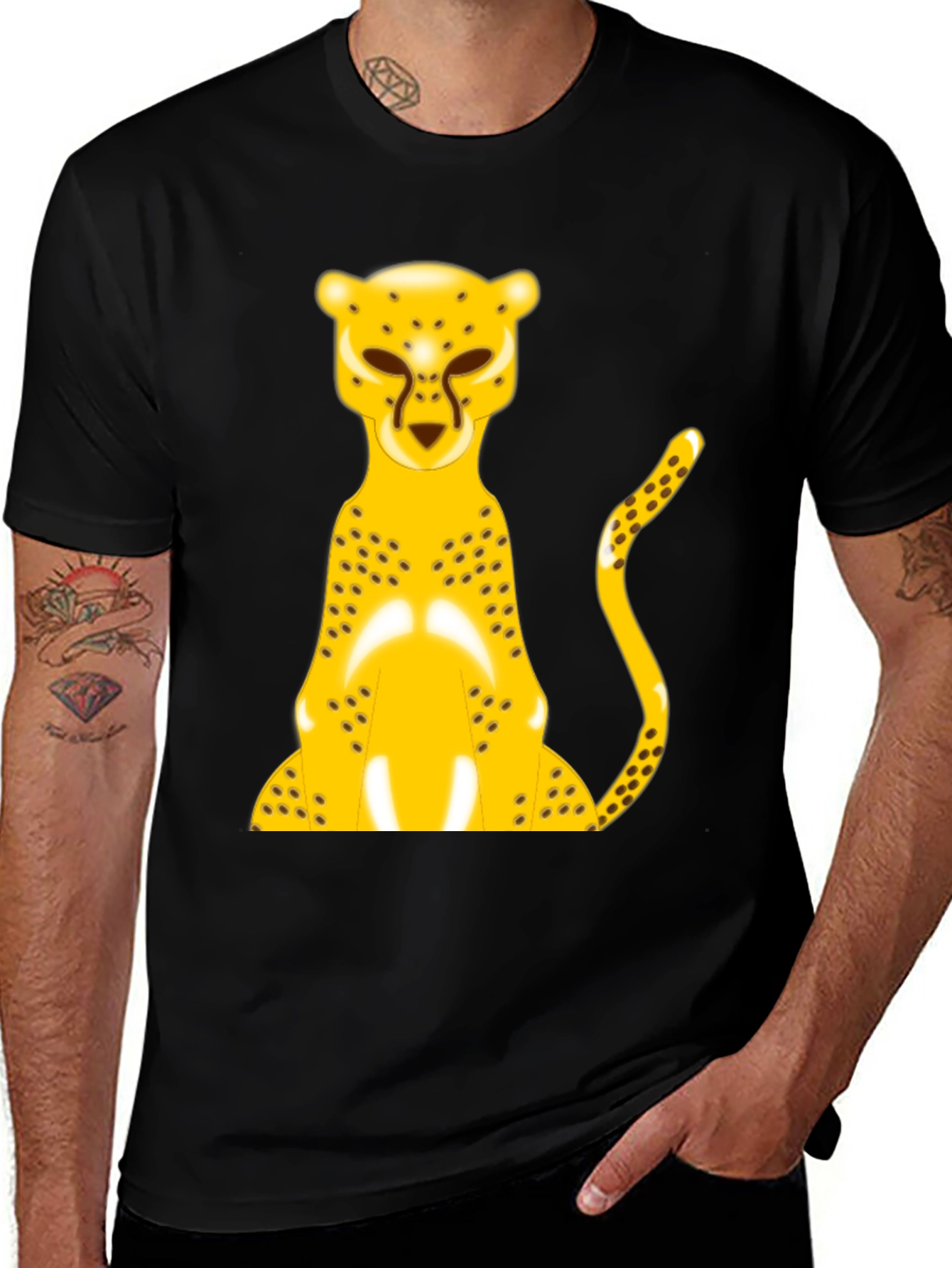 Cheetah Graphic Tee - Bold Animal Print Shirt