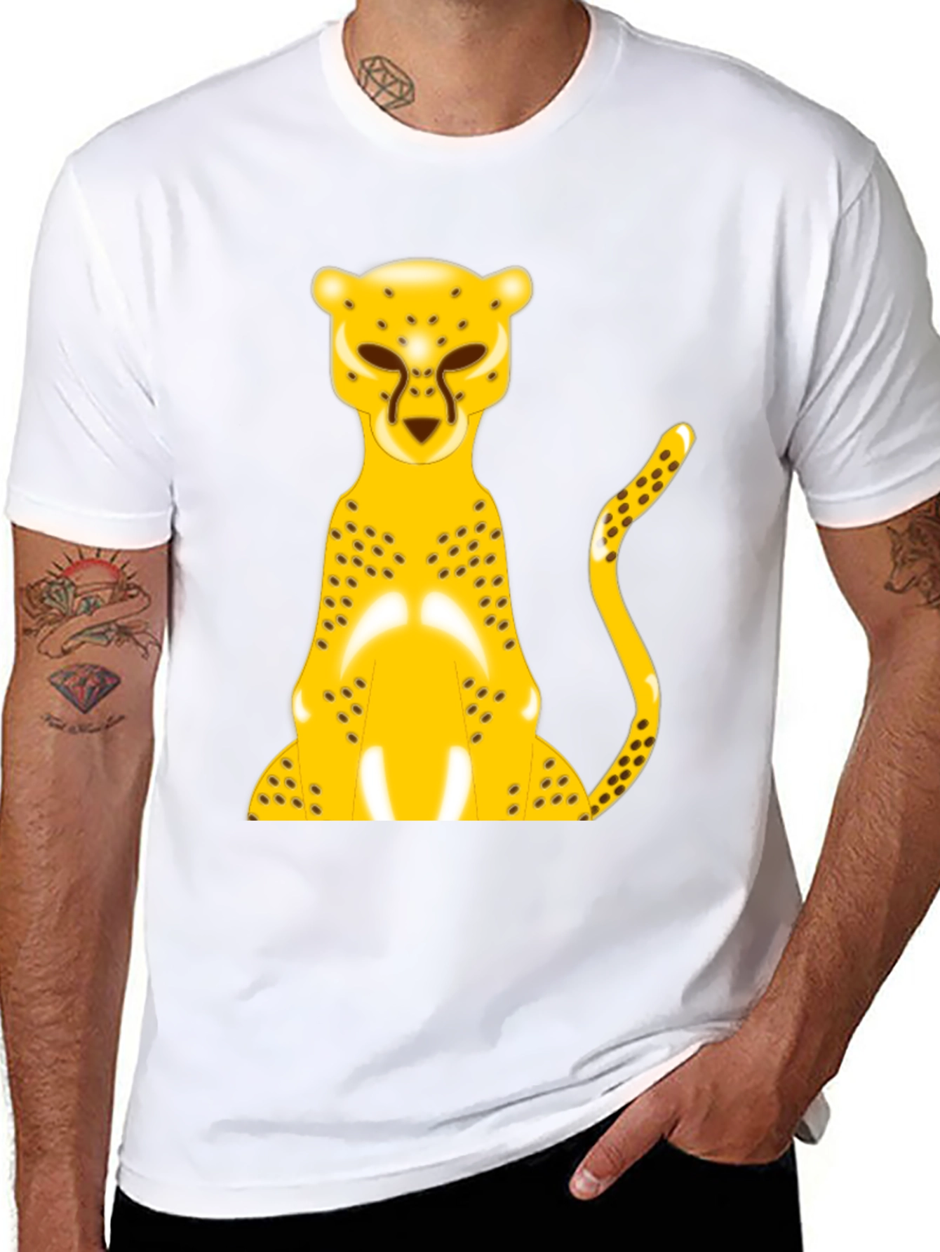 Cheetah Graphic Tee - Bold Animal Print Shirt