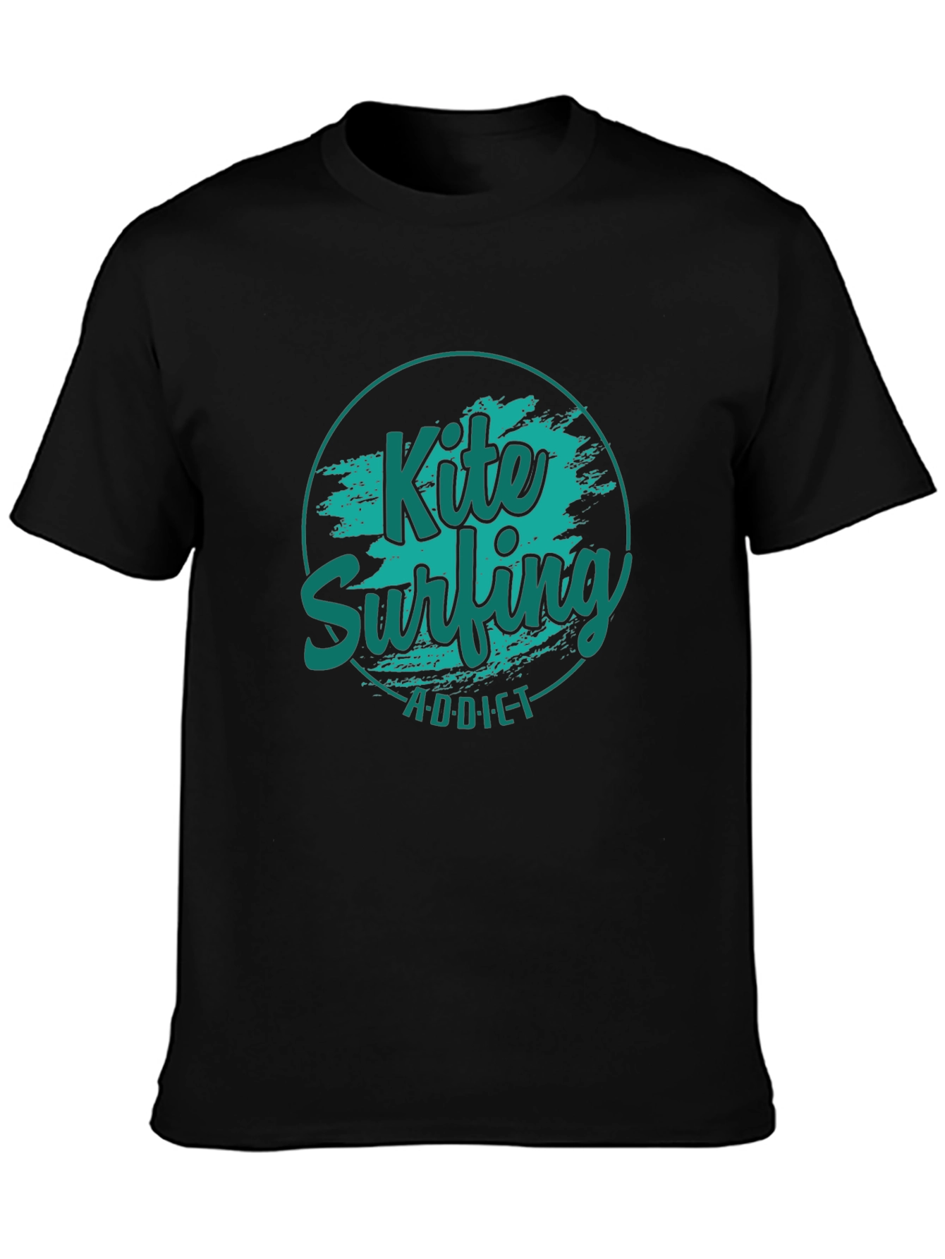 Kite Surfing Addict Black T-Shirt