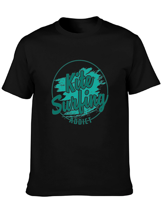 Kite Surfing Addict Black T-Shirt