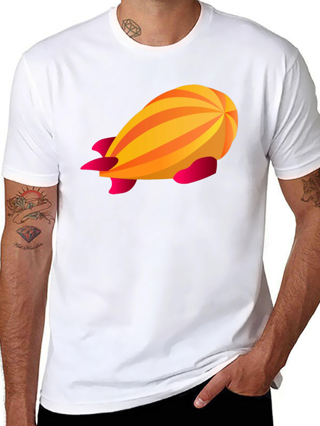 Retro Rocket Graphic Tee - Nostalgic Cool