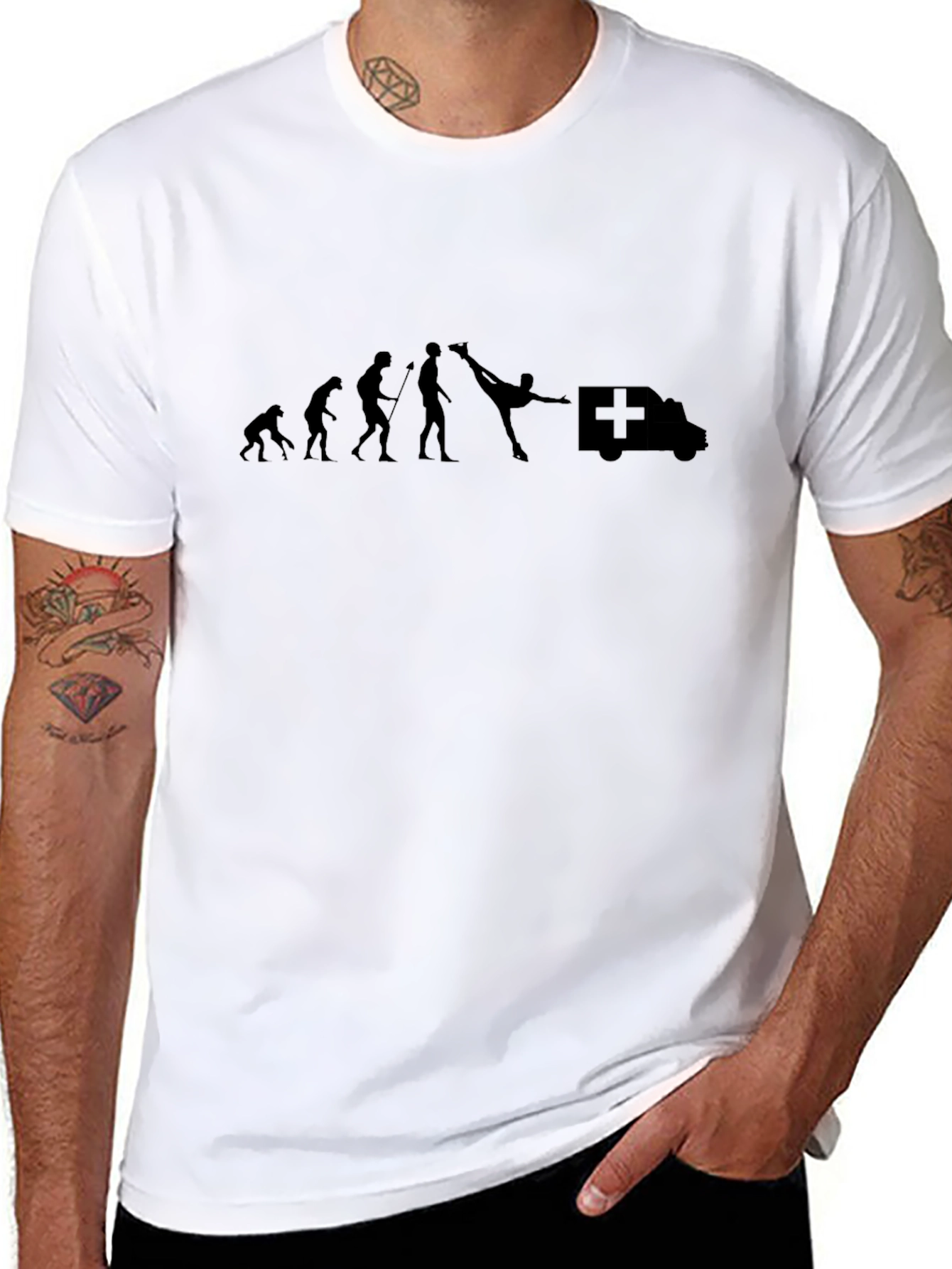 Evolution of Kicking Ambulance T-Shirt