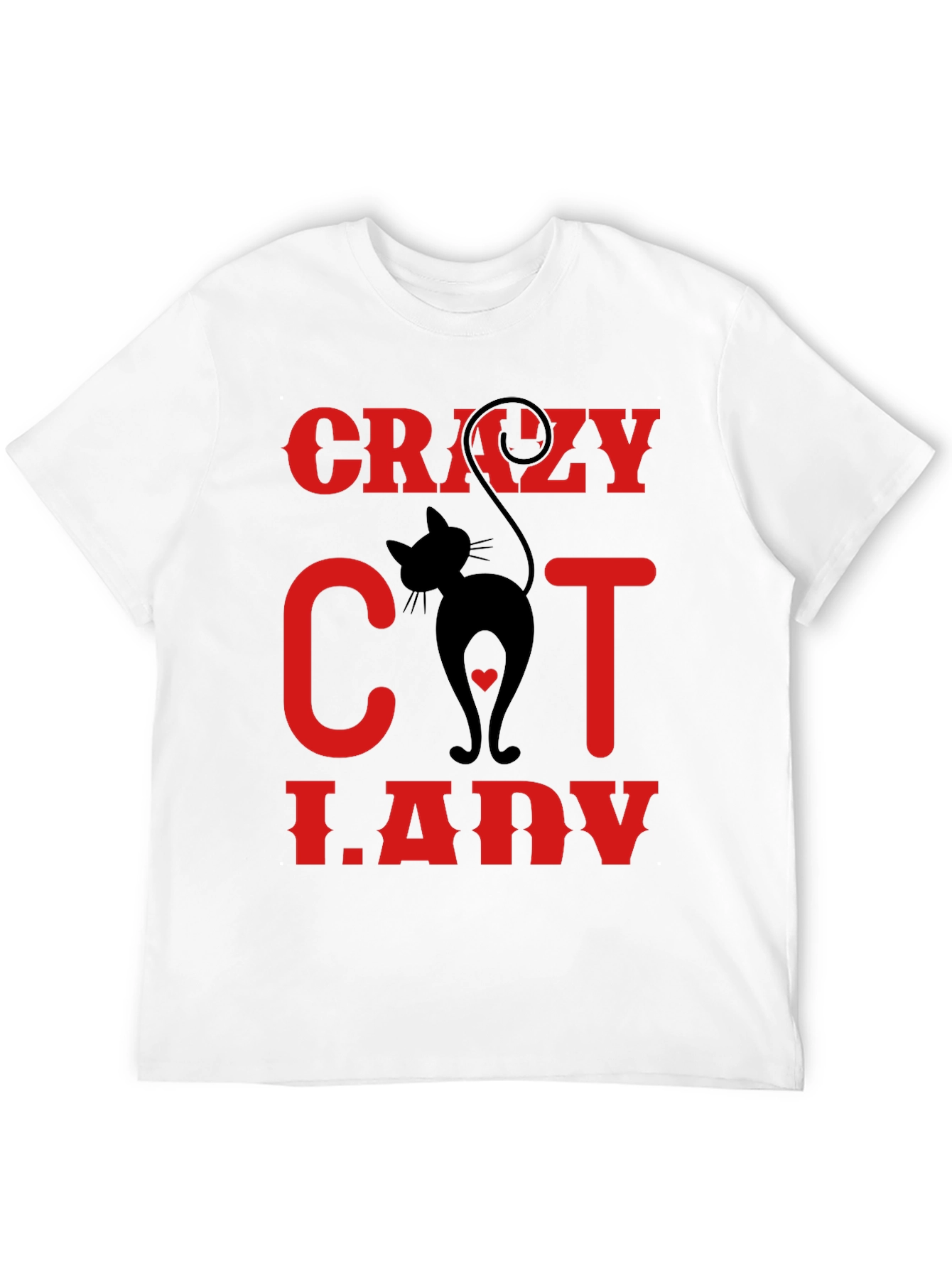 Crazy Cat Lady T-Shirt - Black Novelty Tee