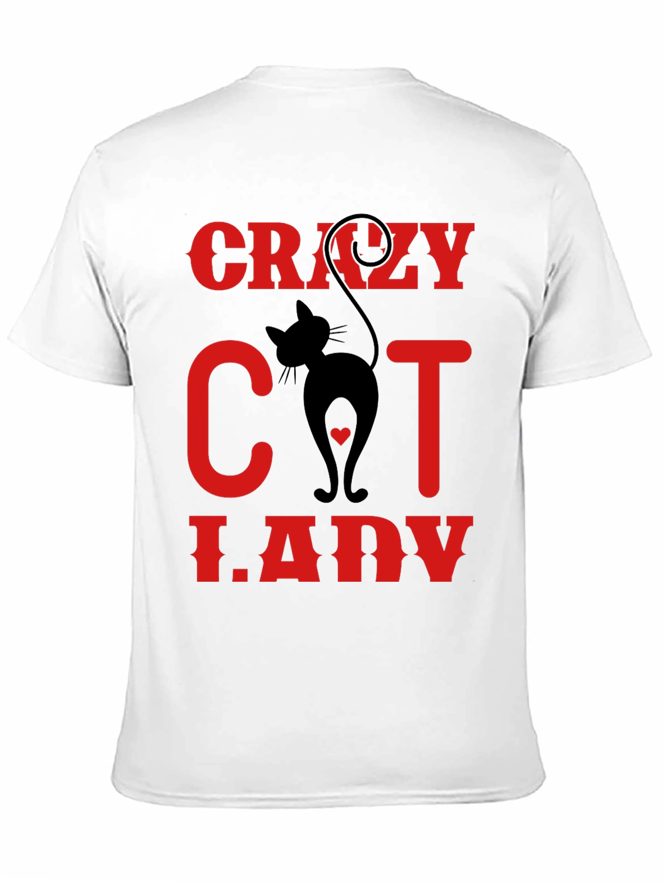 Crazy Cat Lady T-Shirt - Black Novelty Tee