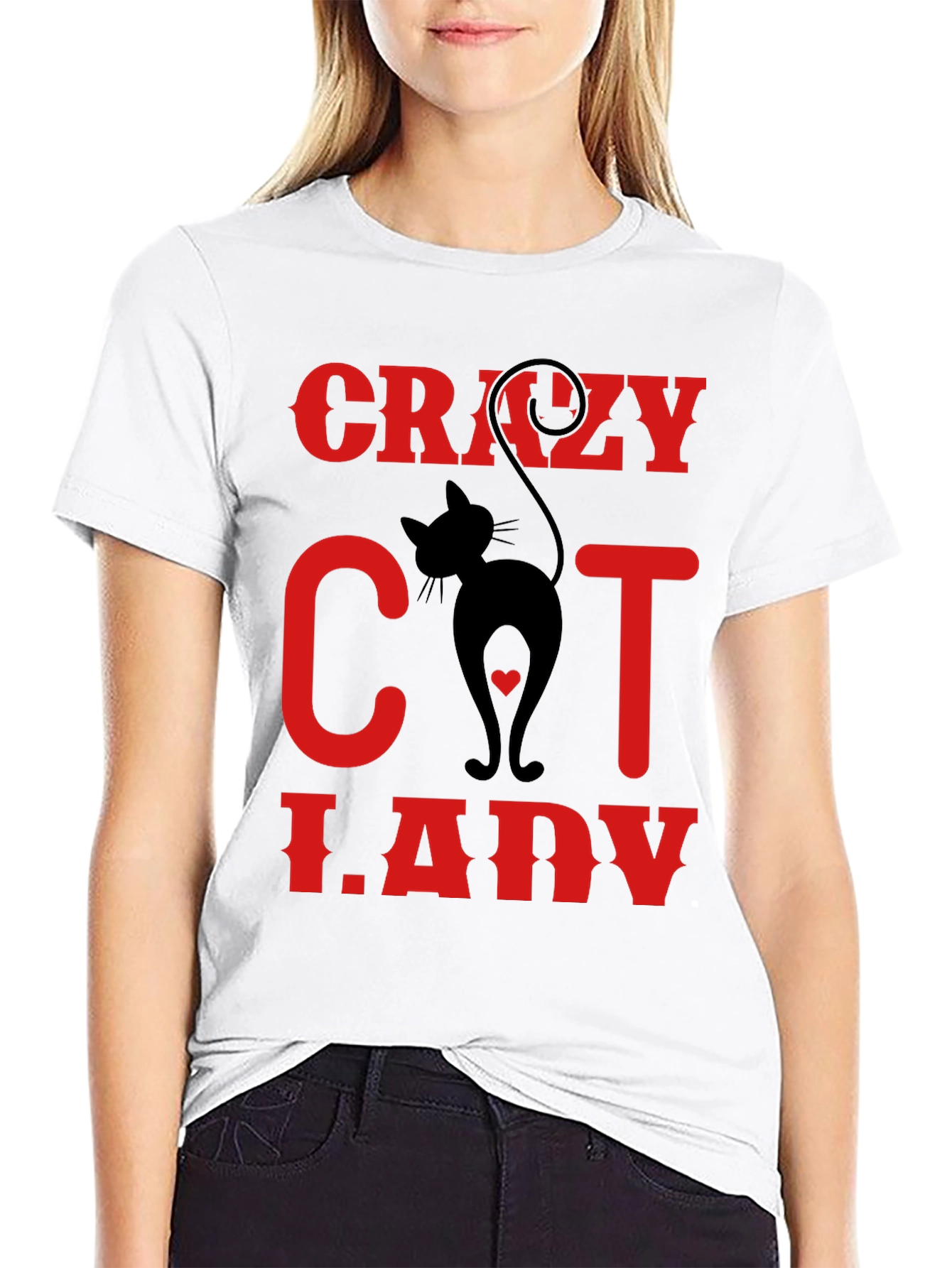 Crazy Cat Lady T-Shirt - Black Novelty Tee