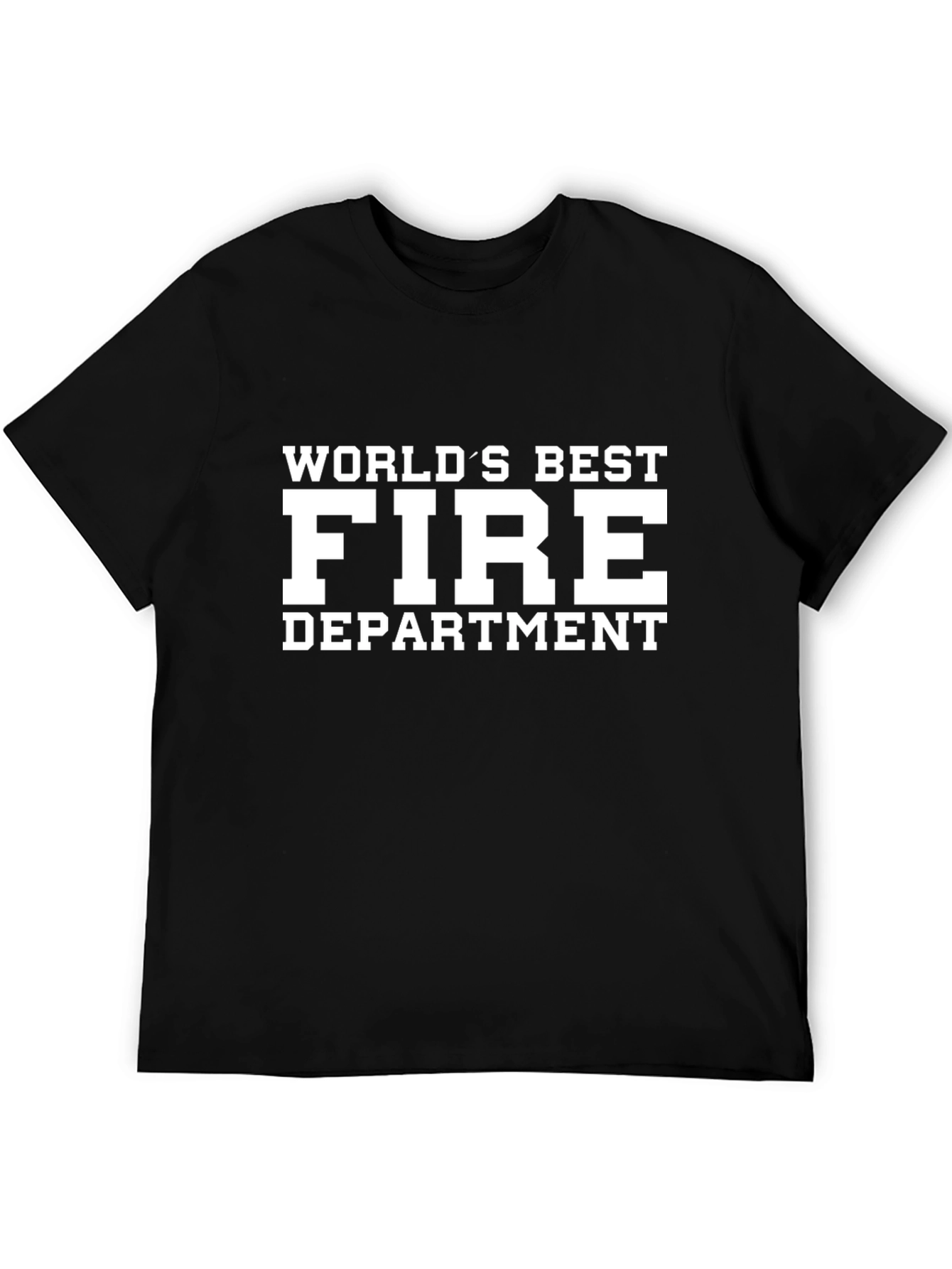 Worlds Best Fire Department T-Shirt - Black