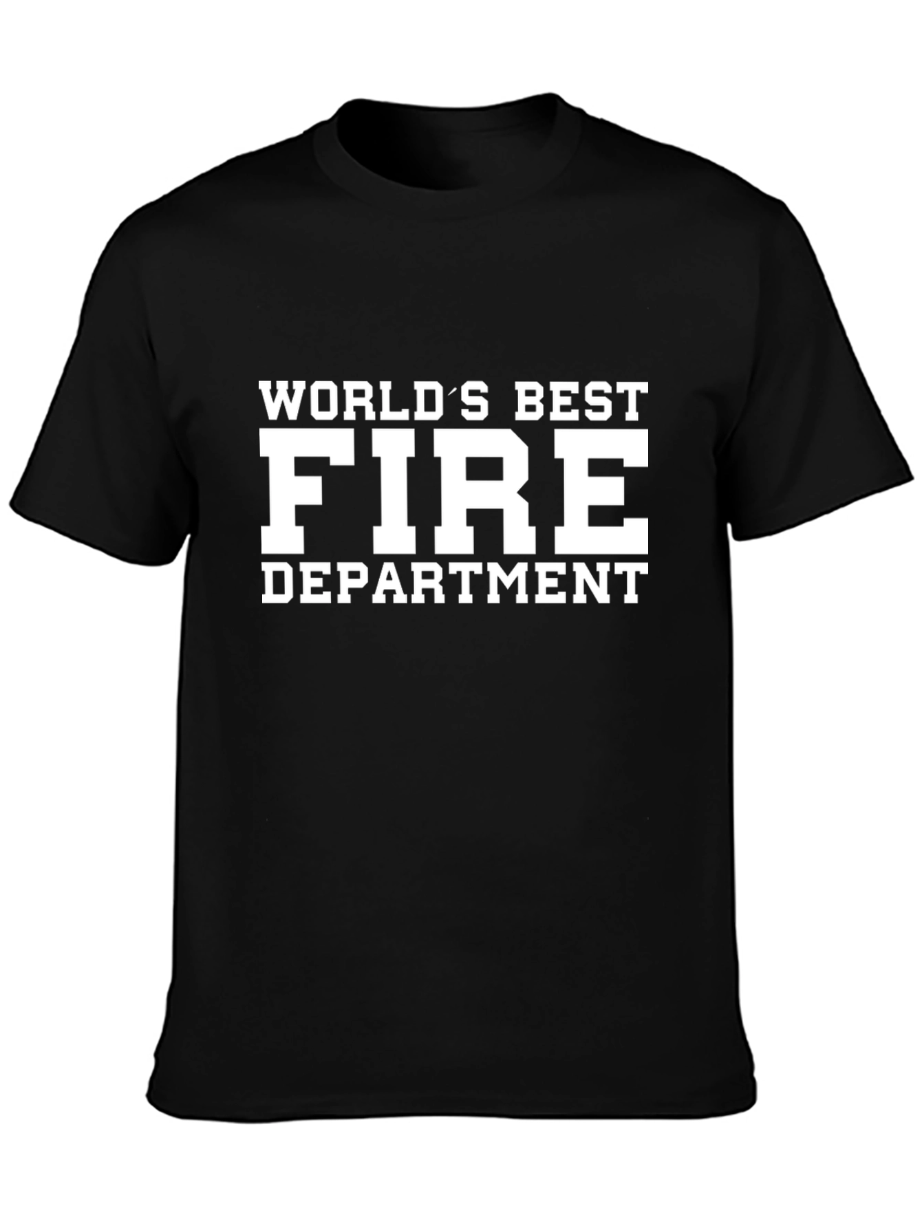 Worlds Best Fire Department T-Shirt - Black