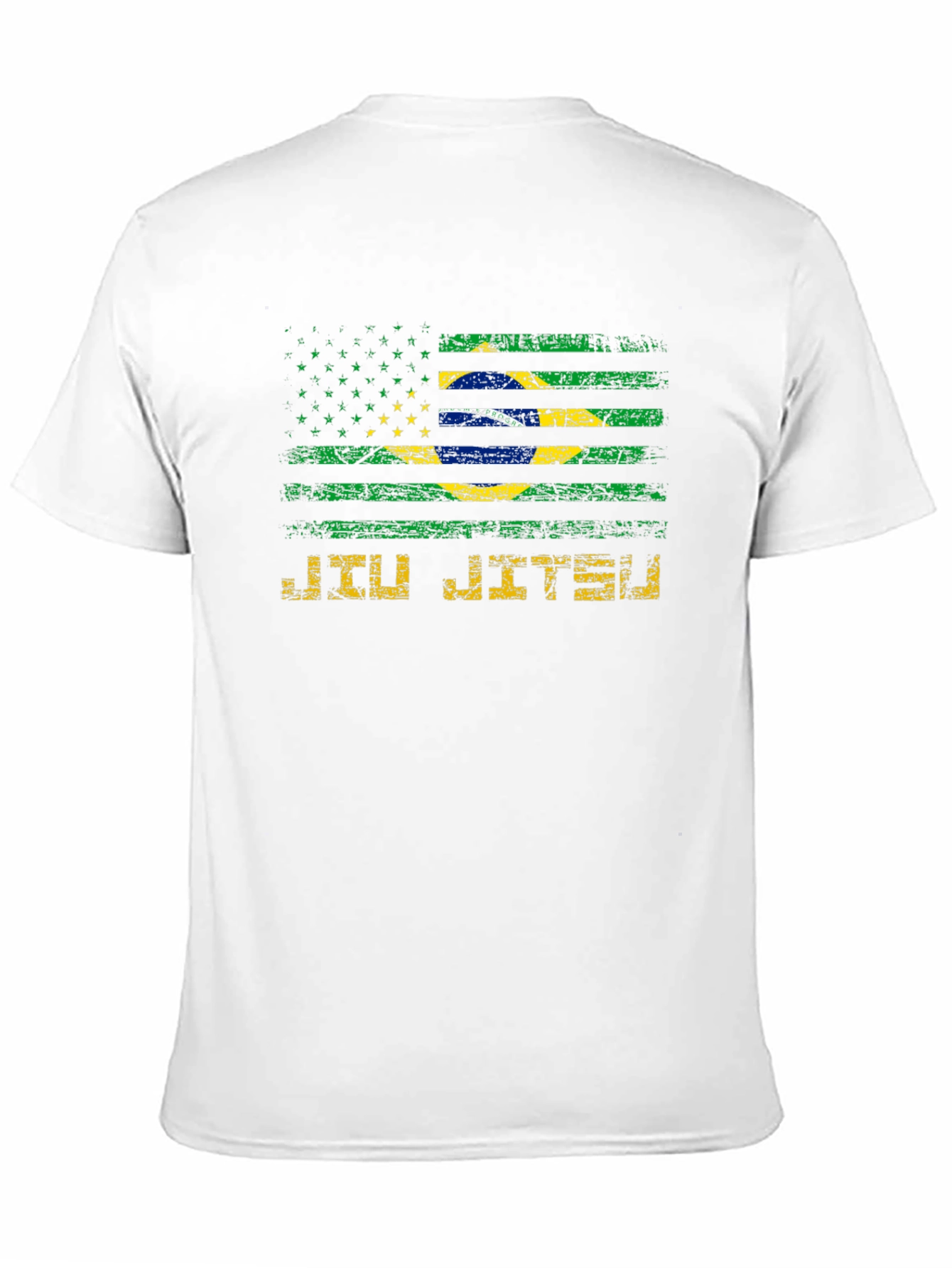 Jiu Jitsu Brazil USA Flag Graphic T-Shirt