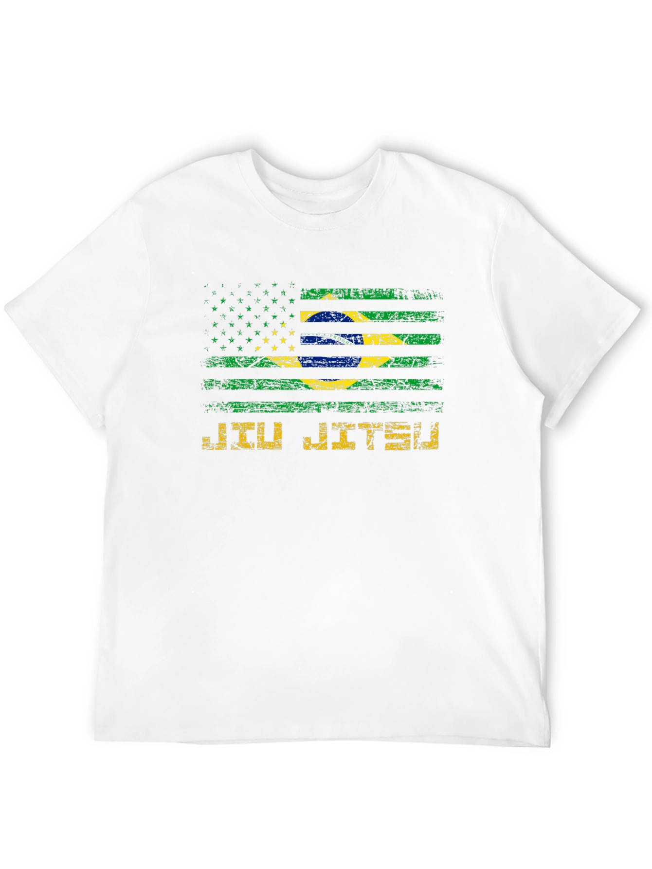 Jiu Jitsu Brazil USA Flag Graphic T-Shirt