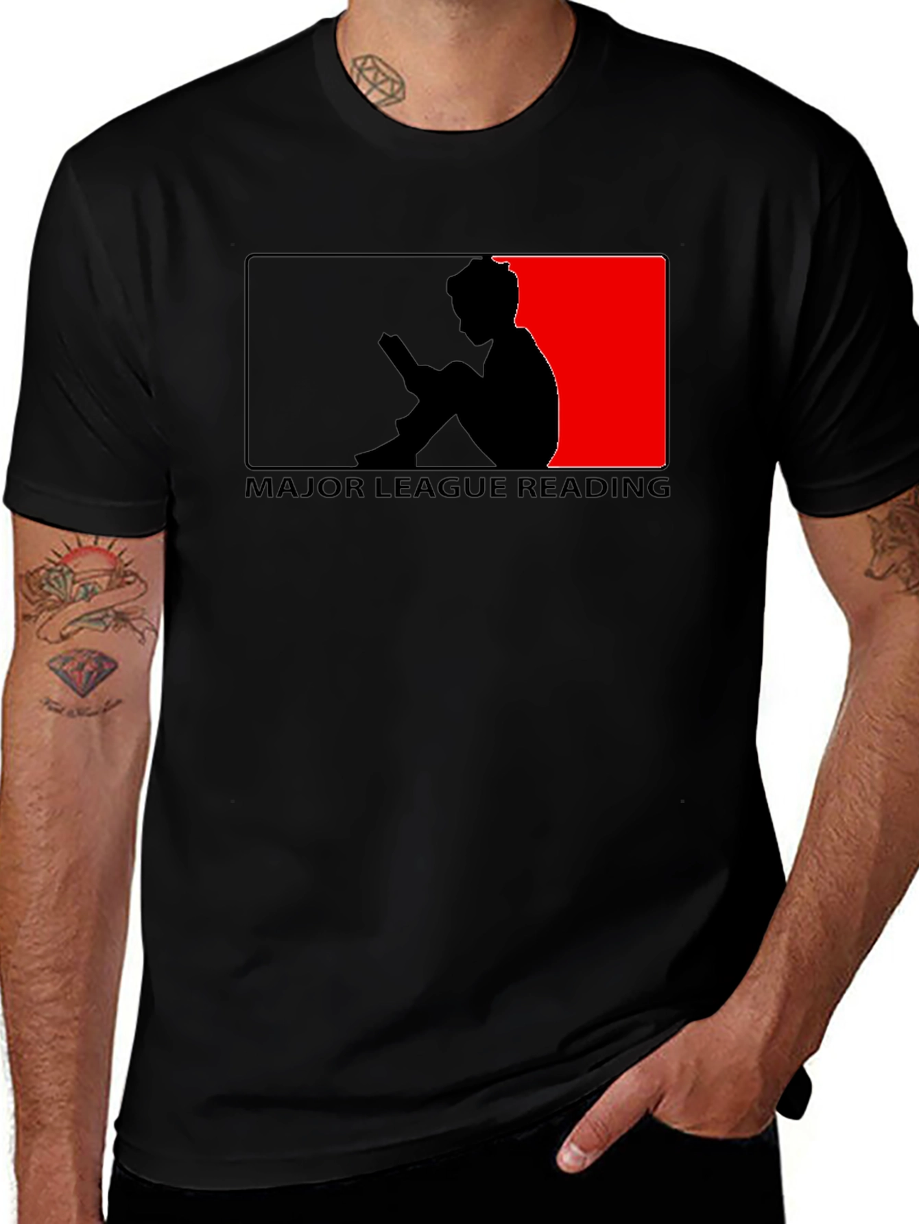 Major League Reading Black Graphic T-Shirt
