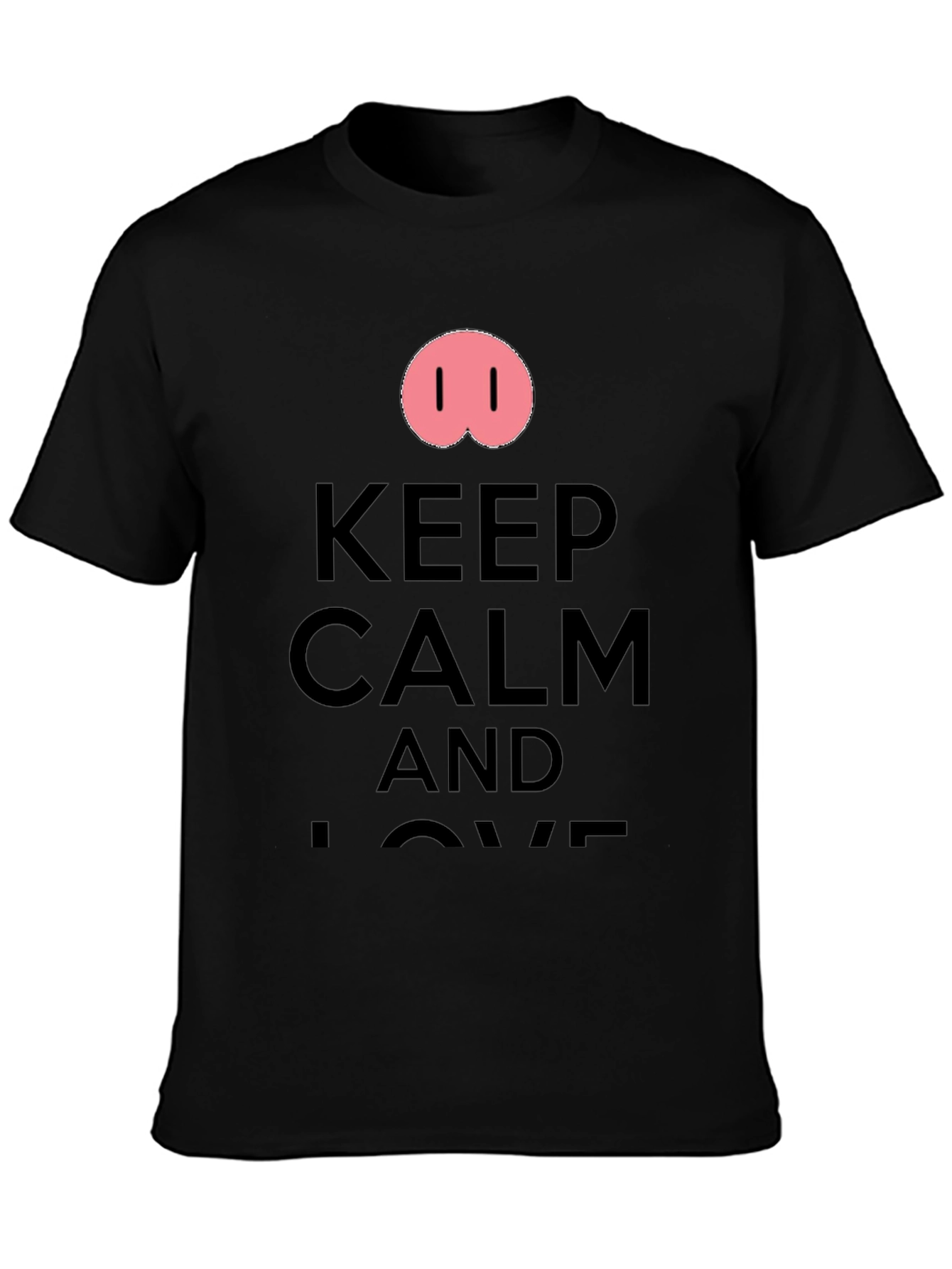 Keep Calm Pig Nose Graphic T-Shirt