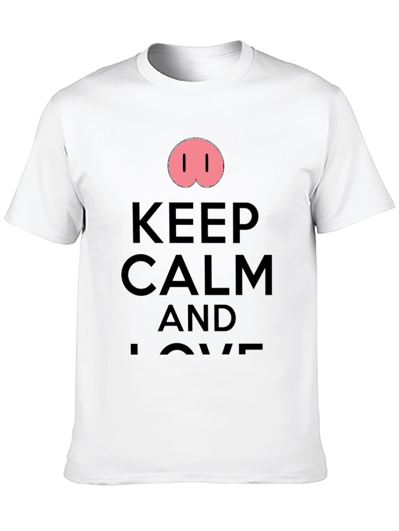 Keep Calm Pig Nose Graphic T-Shirt