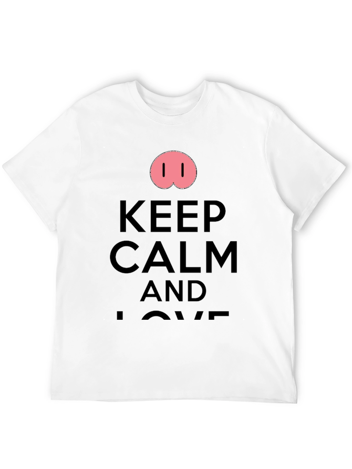 Keep Calm Pig Nose Graphic T-Shirt