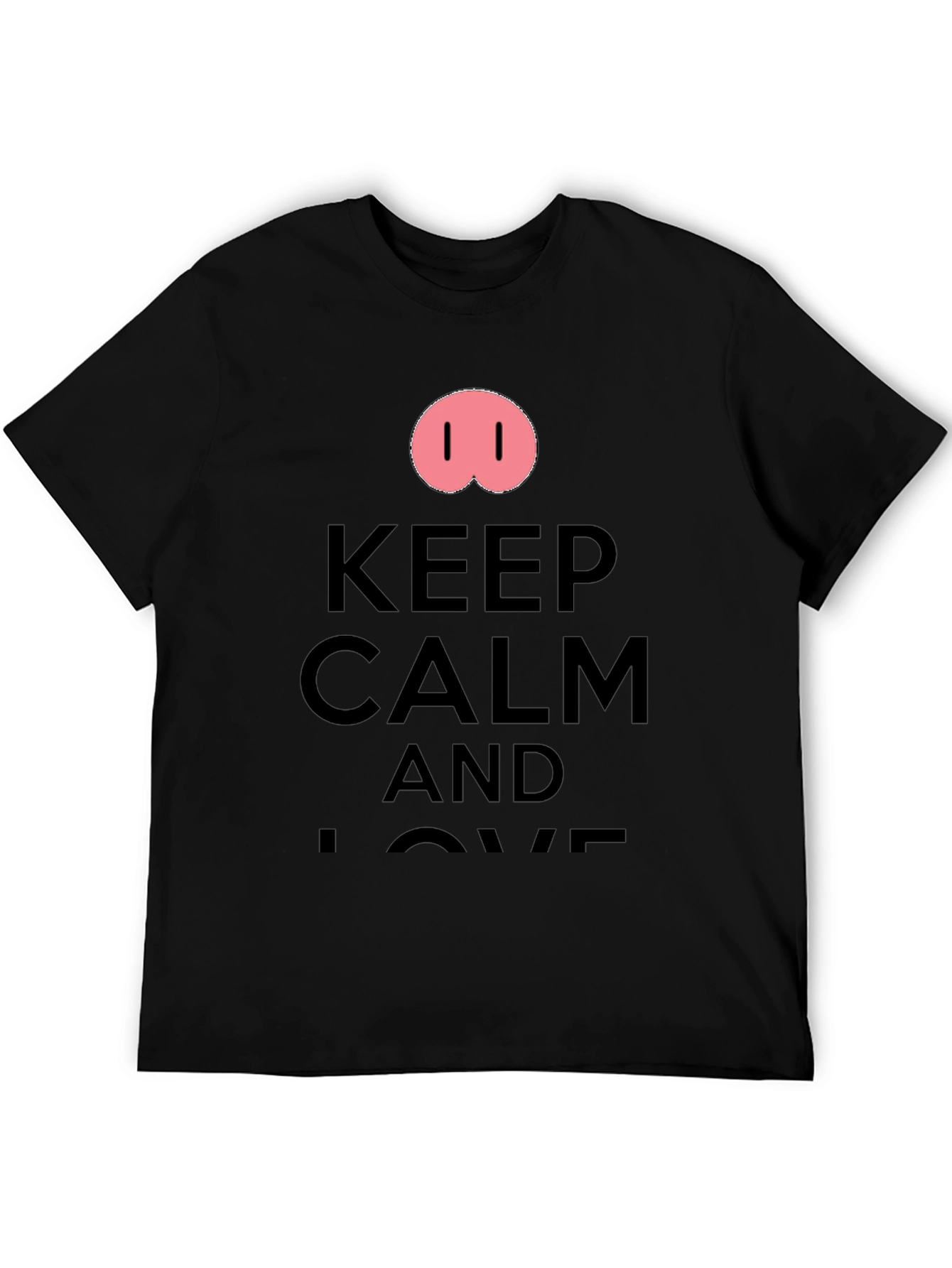 Keep Calm Pig Nose Graphic T-Shirt