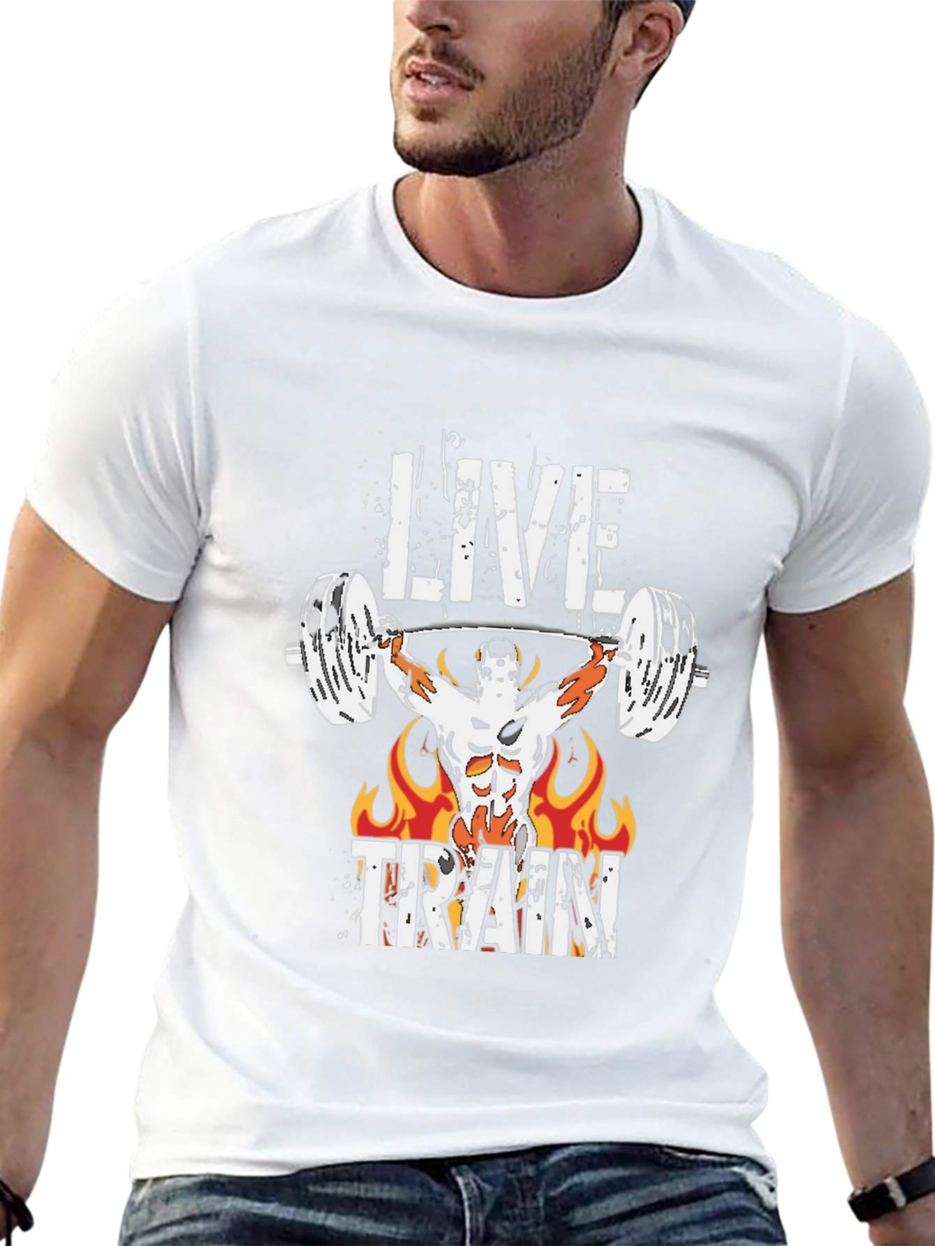 Live Train Graphic Tee - Fitness Motivation