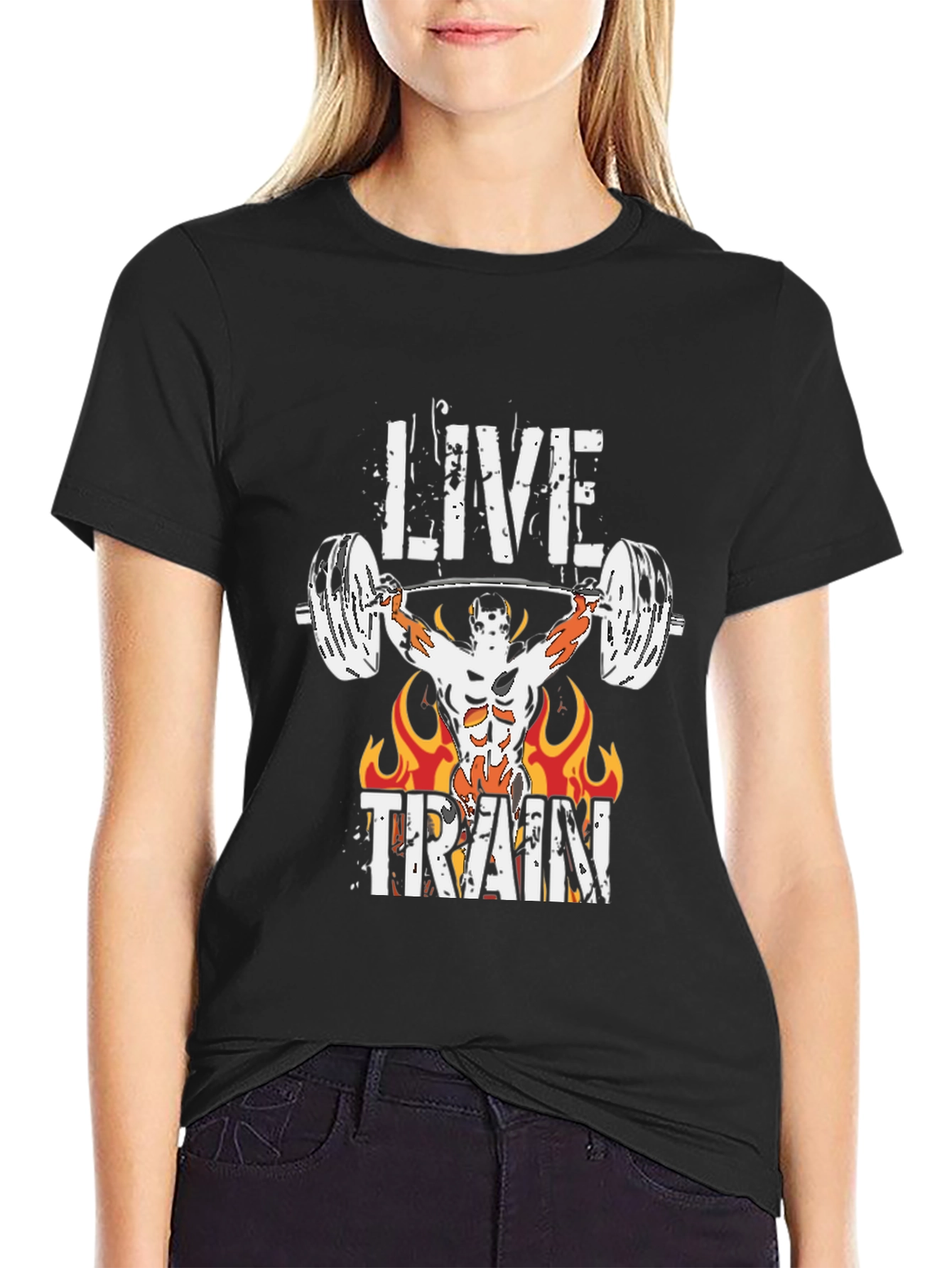 Live Train Graphic Tee - Fitness Motivation