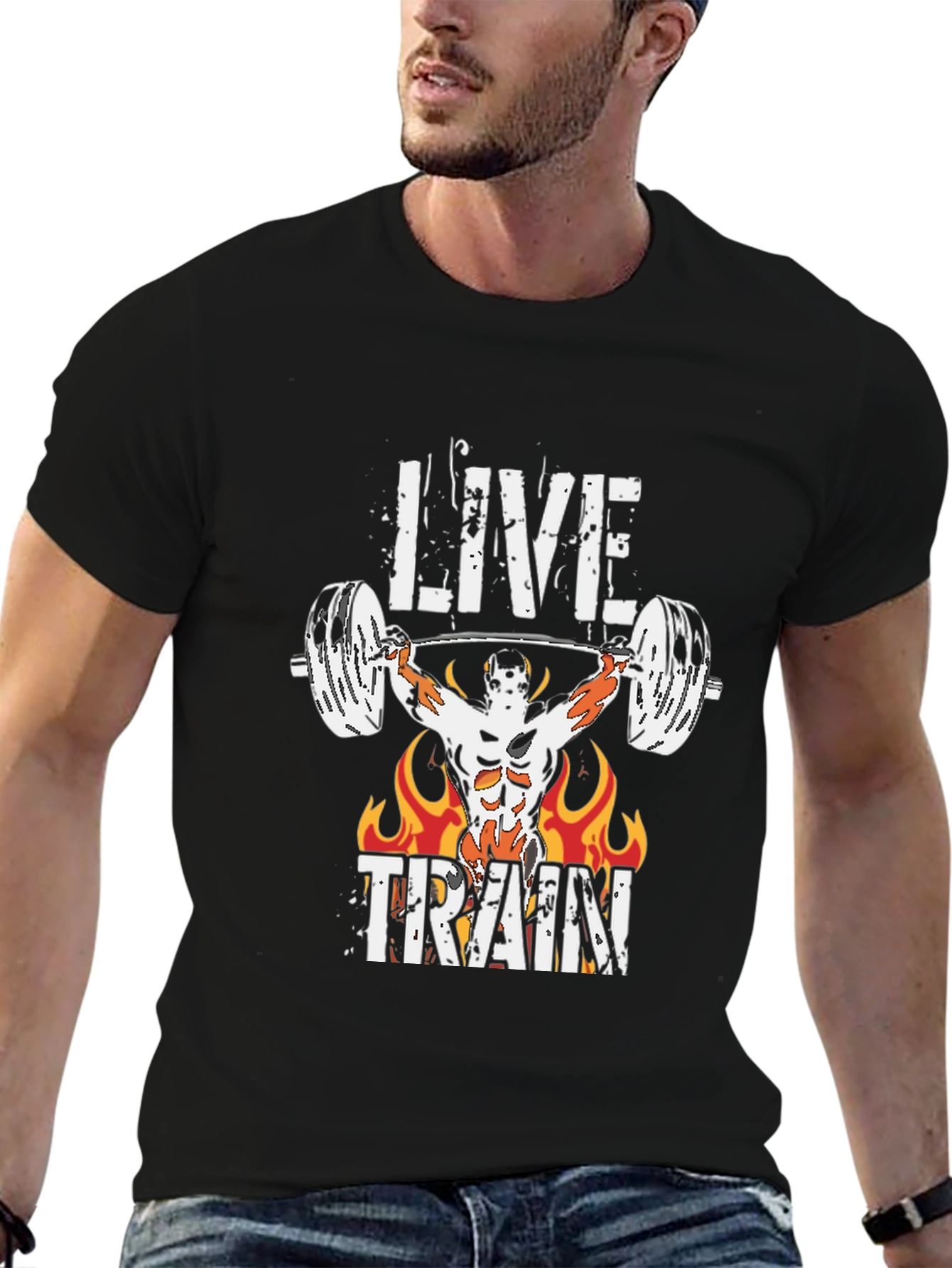 Live Train Graphic Tee - Fitness Motivation