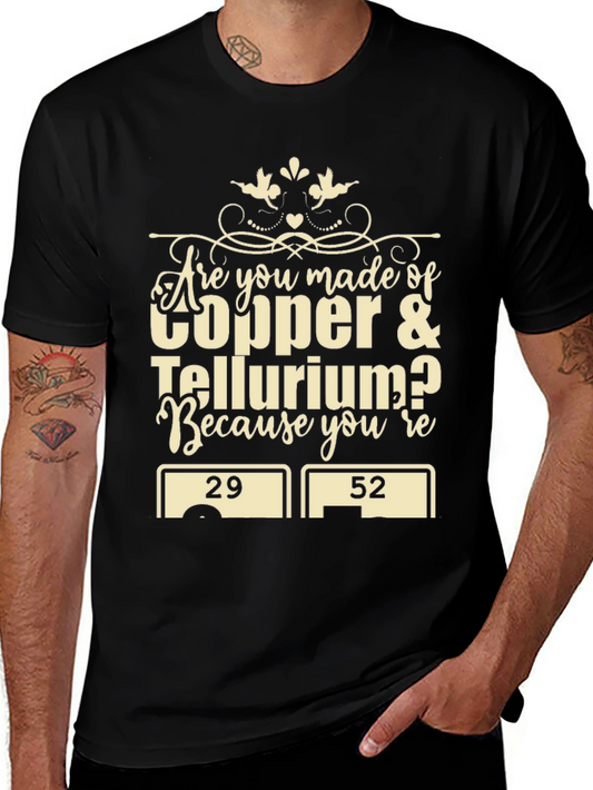 Chemistry Humor T-Shirt: Copper & Tellurium Pun Tee