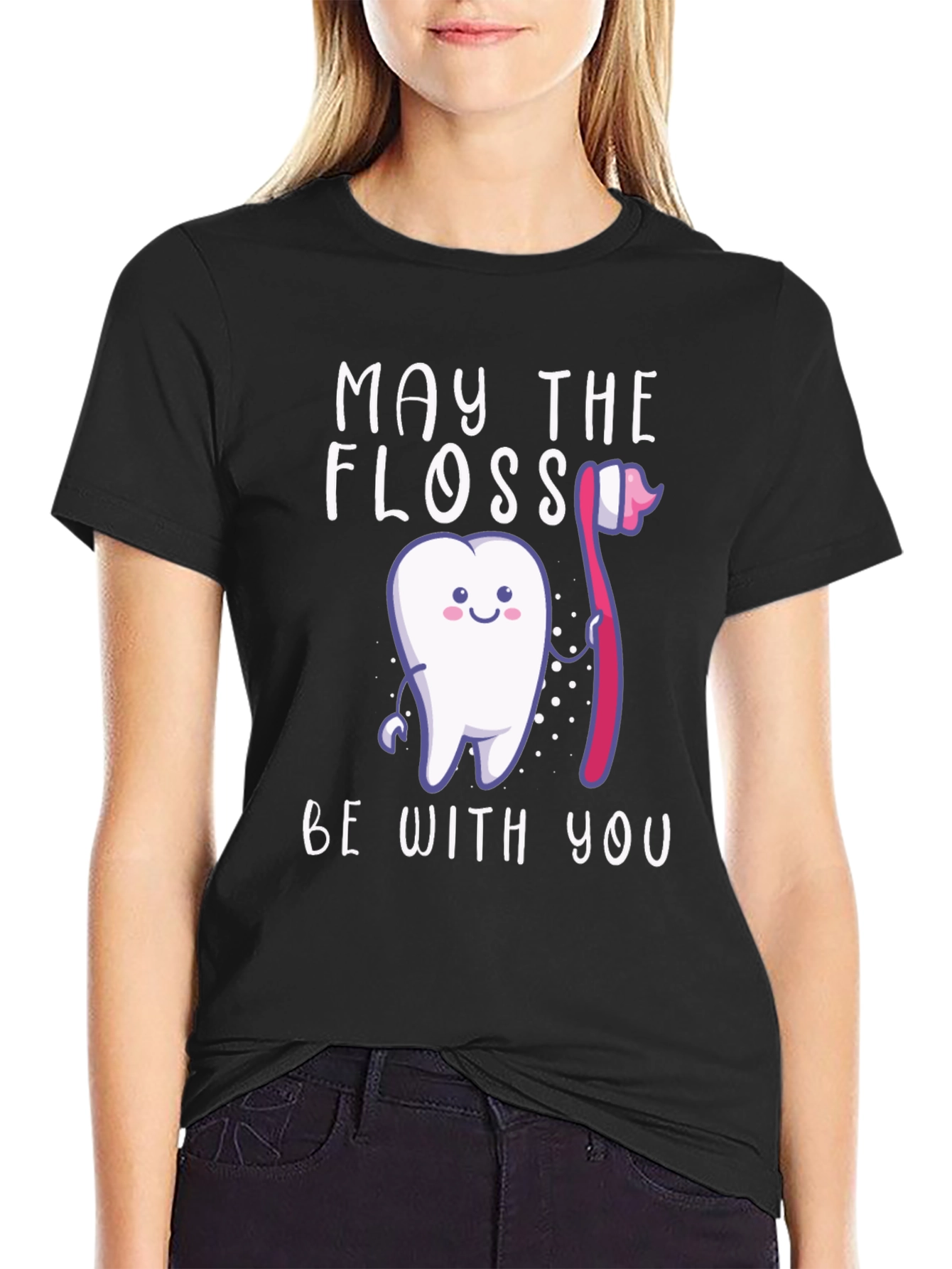 May The Floss Be With You Funny Dentist T-Shirt