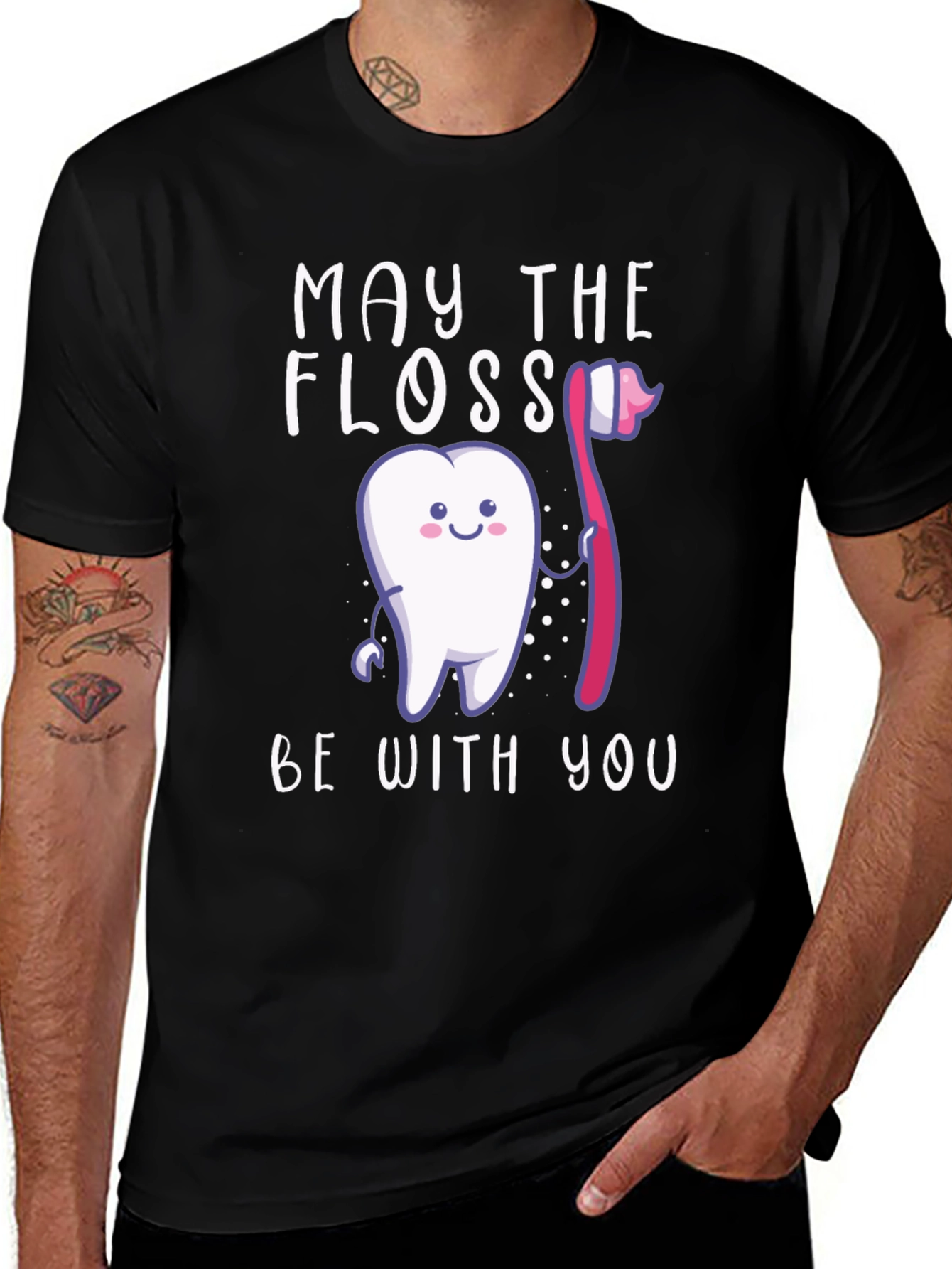 May The Floss Be With You Funny Dentist T-Shirt