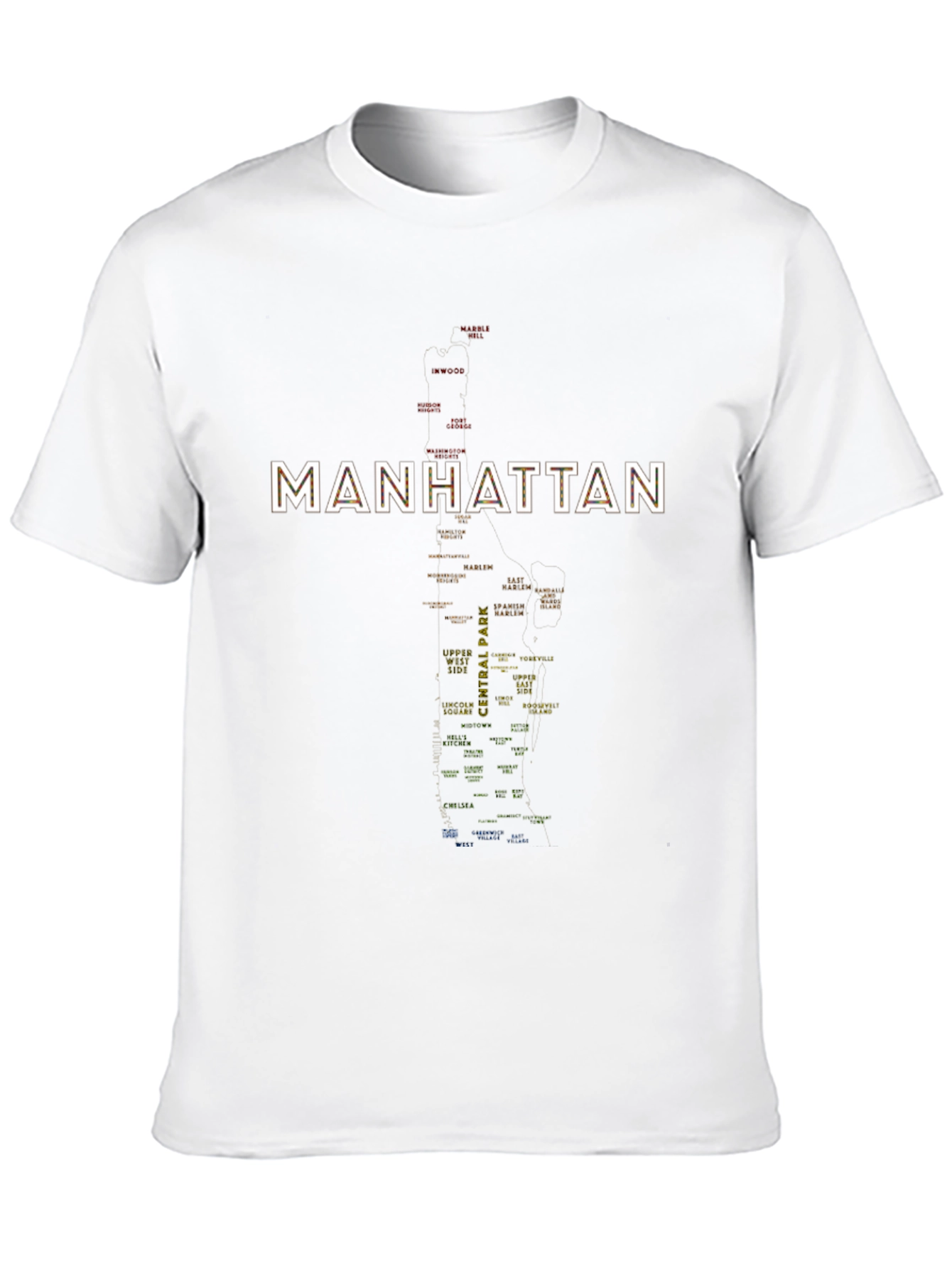 Manhattan Map Graphic Tee - Black