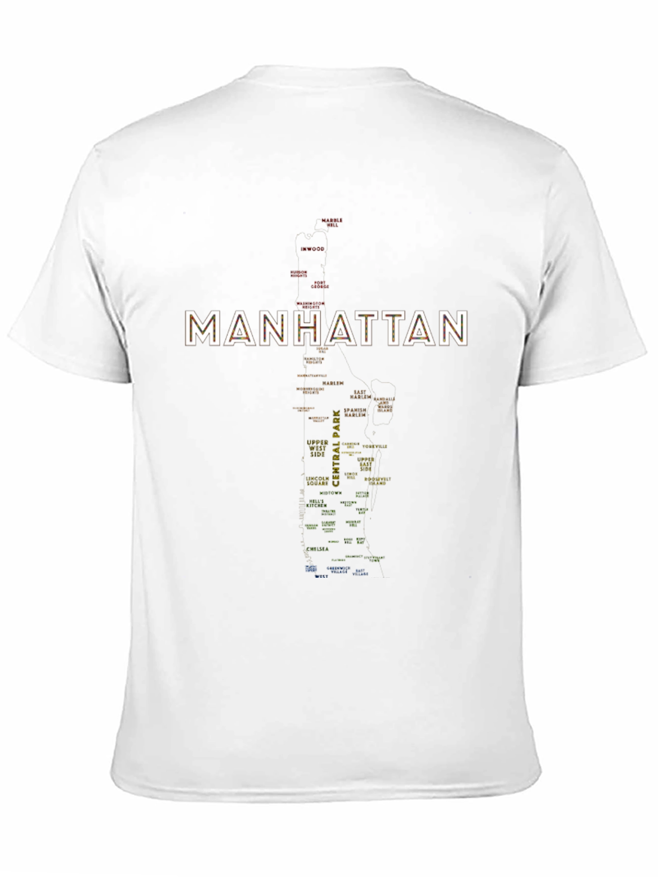 Manhattan Map Graphic Tee - Black