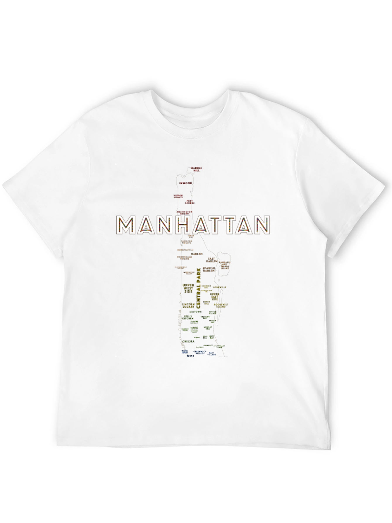 Manhattan Map Graphic Tee - Black