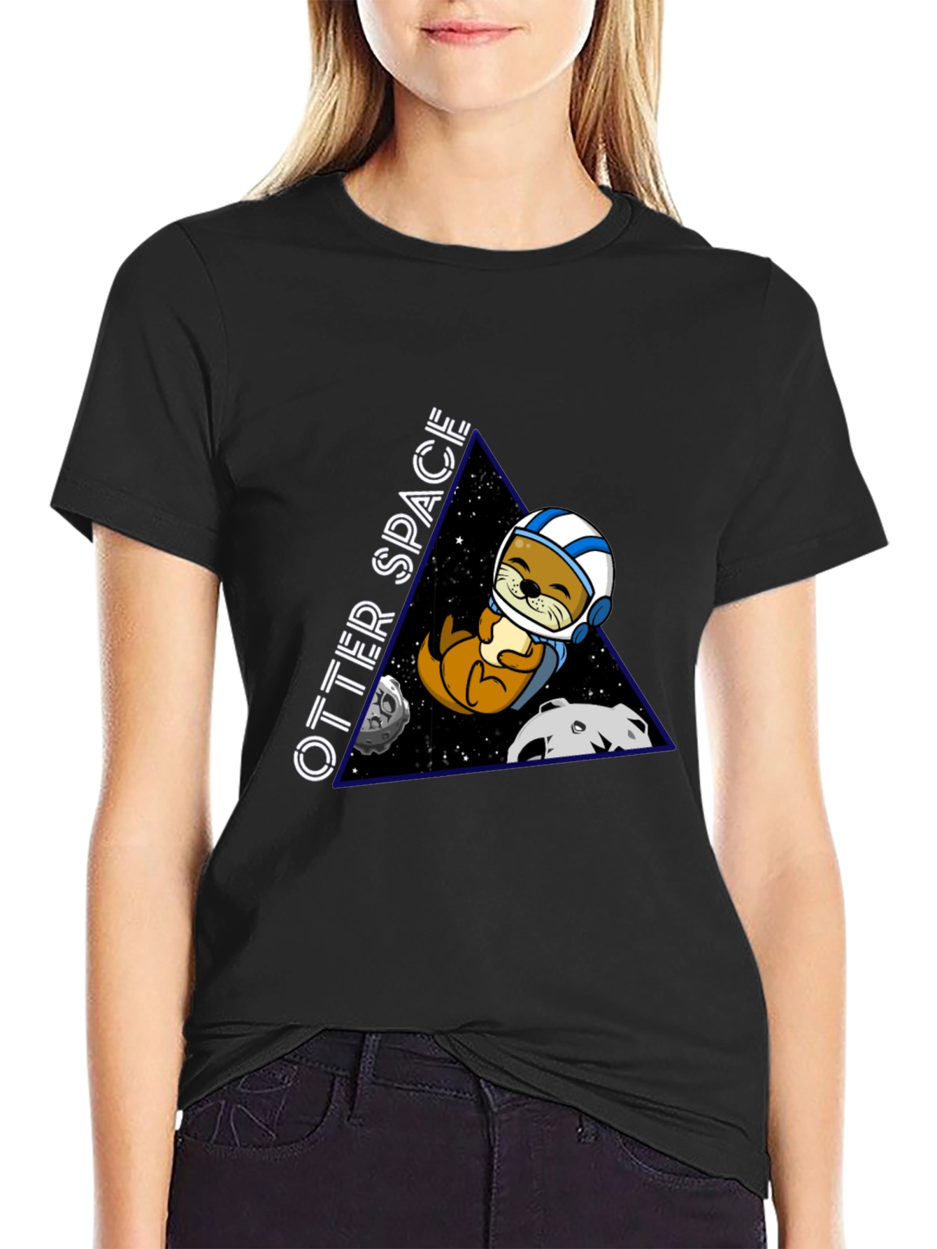 Otter Space T-Shirt - Astronaut Otter Design