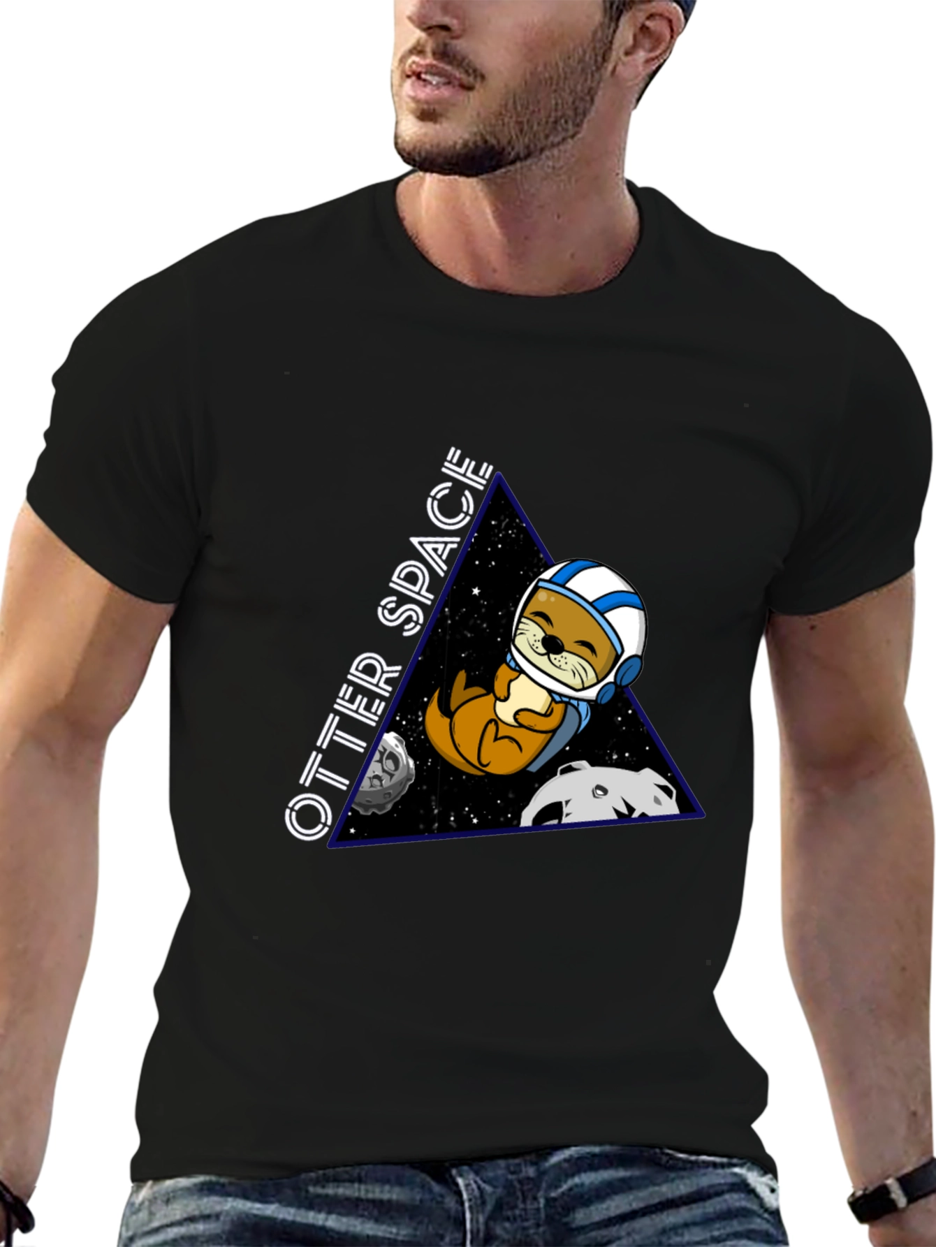 Otter Space T-Shirt - Astronaut Otter Design