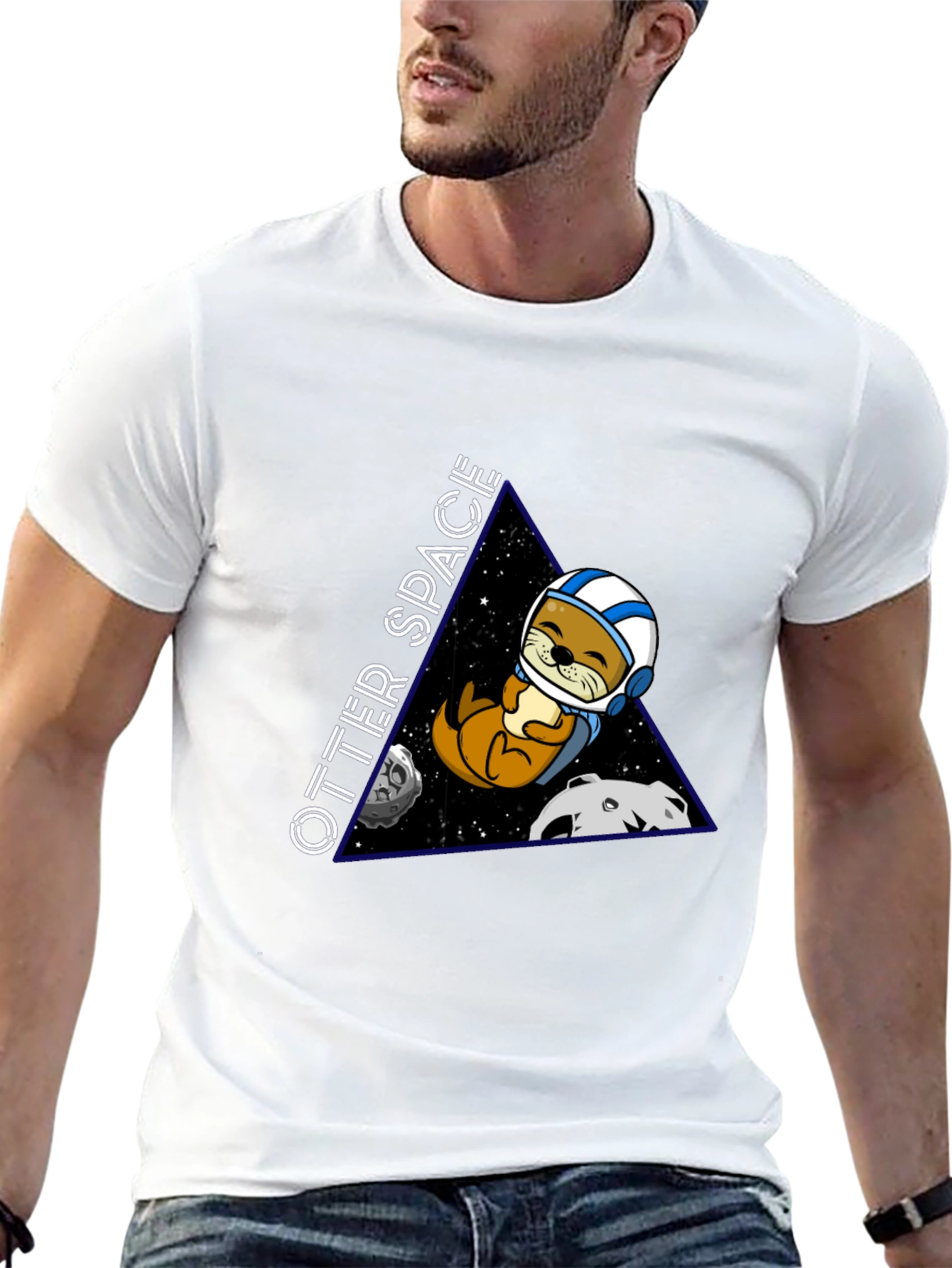 Otter Space T-Shirt - Astronaut Otter Design
