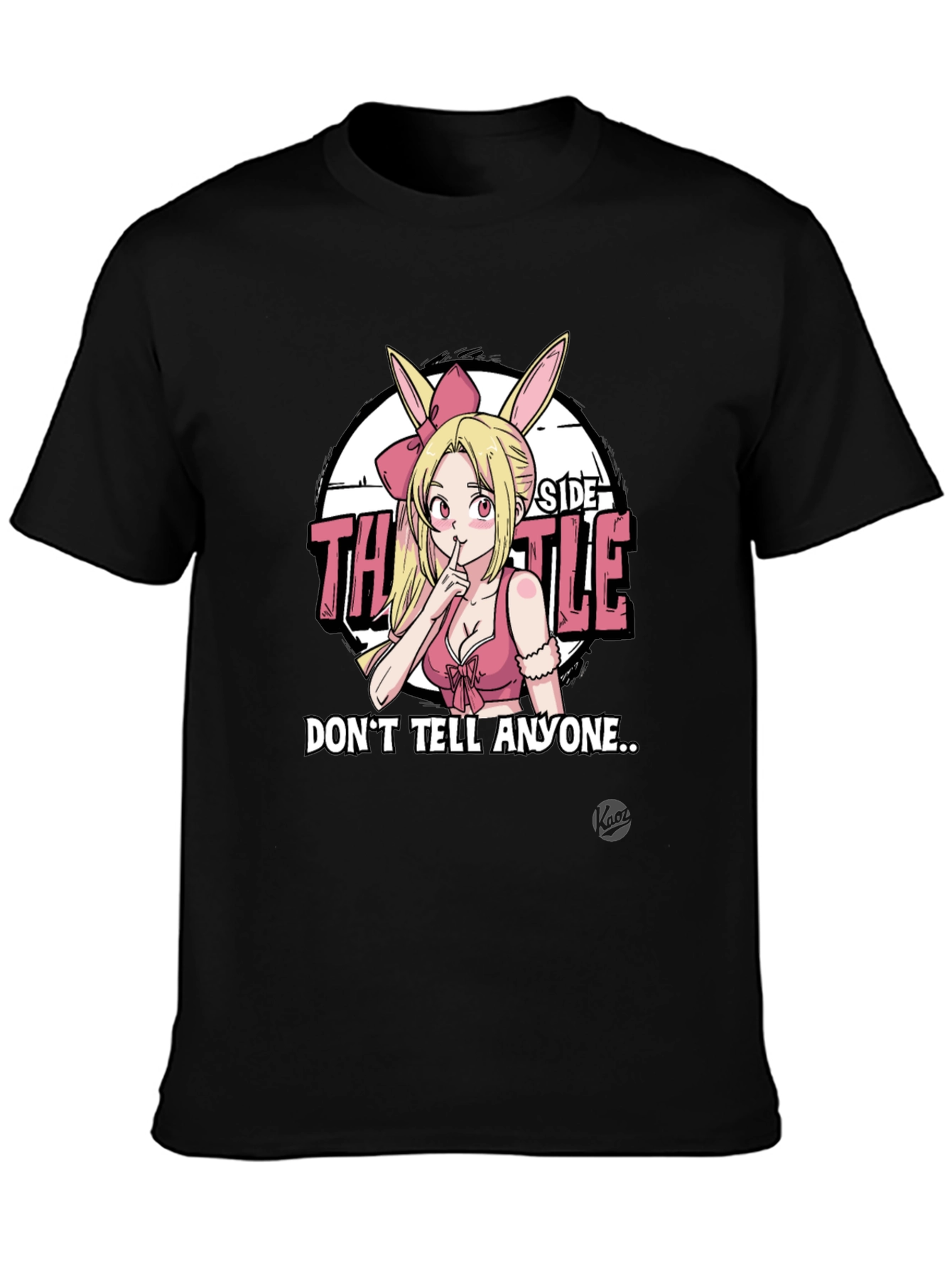 Anime Bunny Girl Graphic Tee - Dont Tell Anyone...