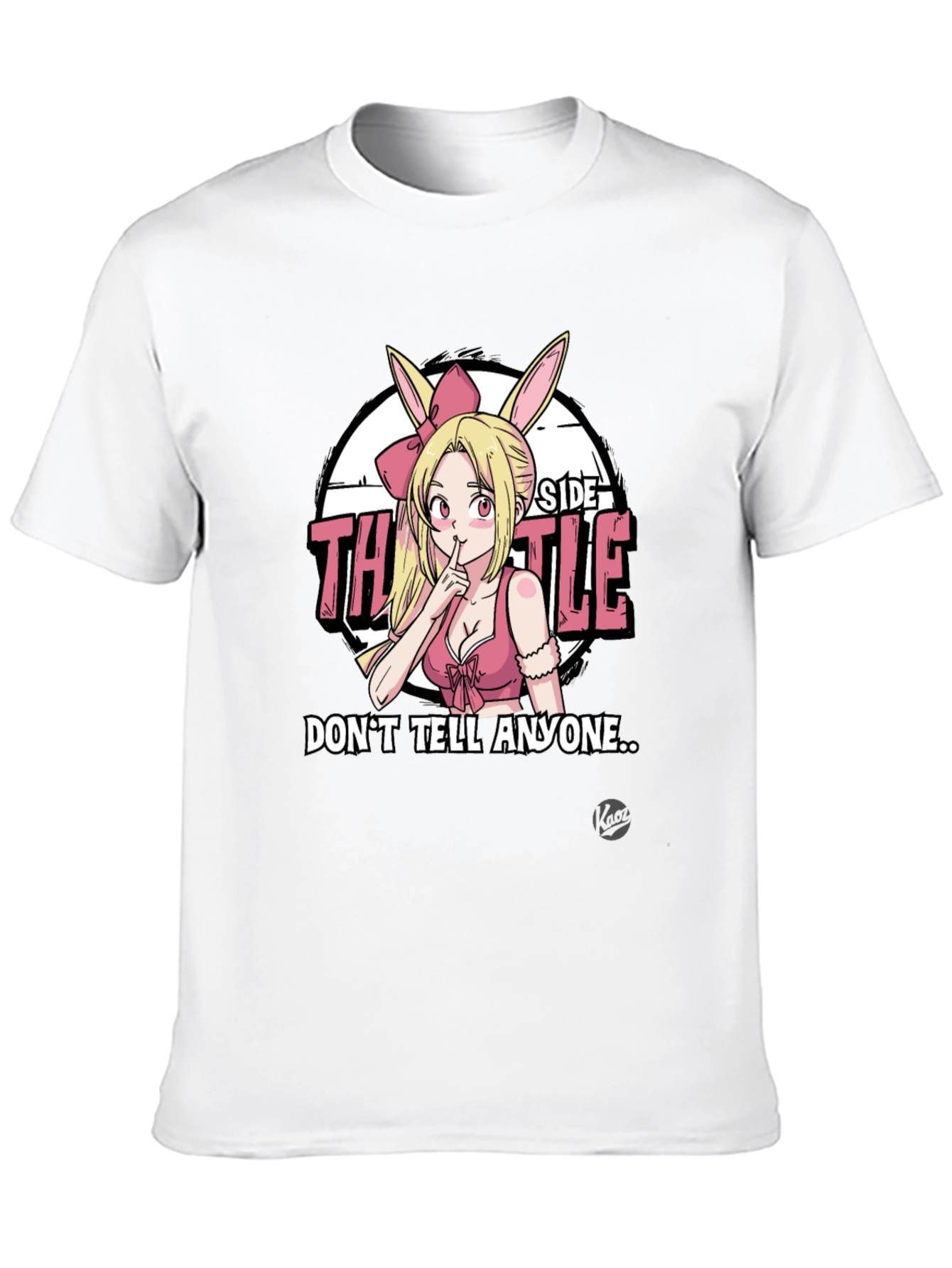 Anime Bunny Girl Graphic Tee - Dont Tell Anyone...