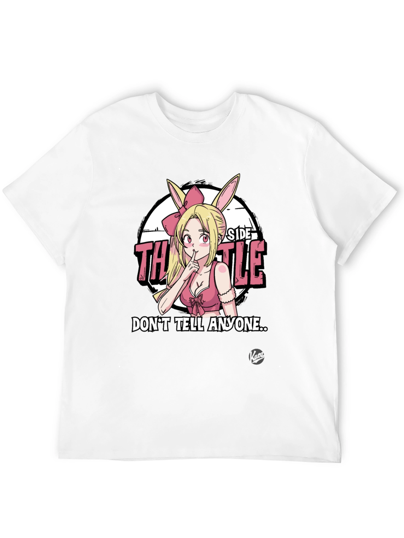 Anime Bunny Girl Graphic Tee - Dont Tell Anyone...