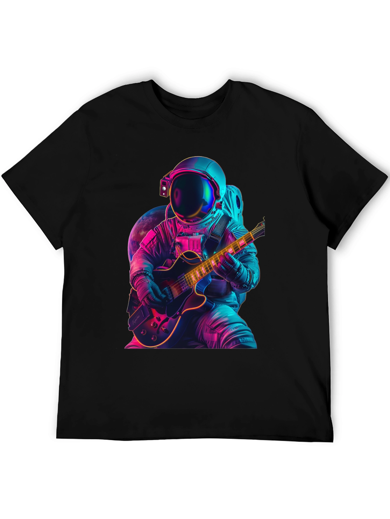 Astronaut Guitar Player T-Shirt - Space Rocker Tee