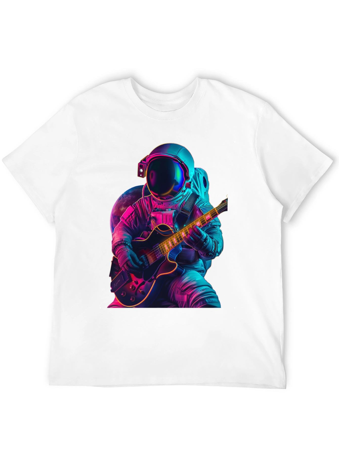 Astronaut Guitar Player T-Shirt - Space Rocker Tee