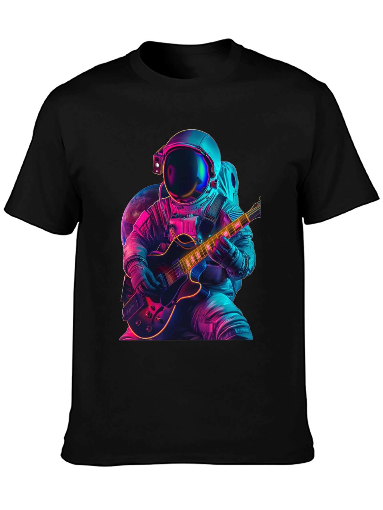 Astronaut Guitar Player T-Shirt - Space Rocker Tee