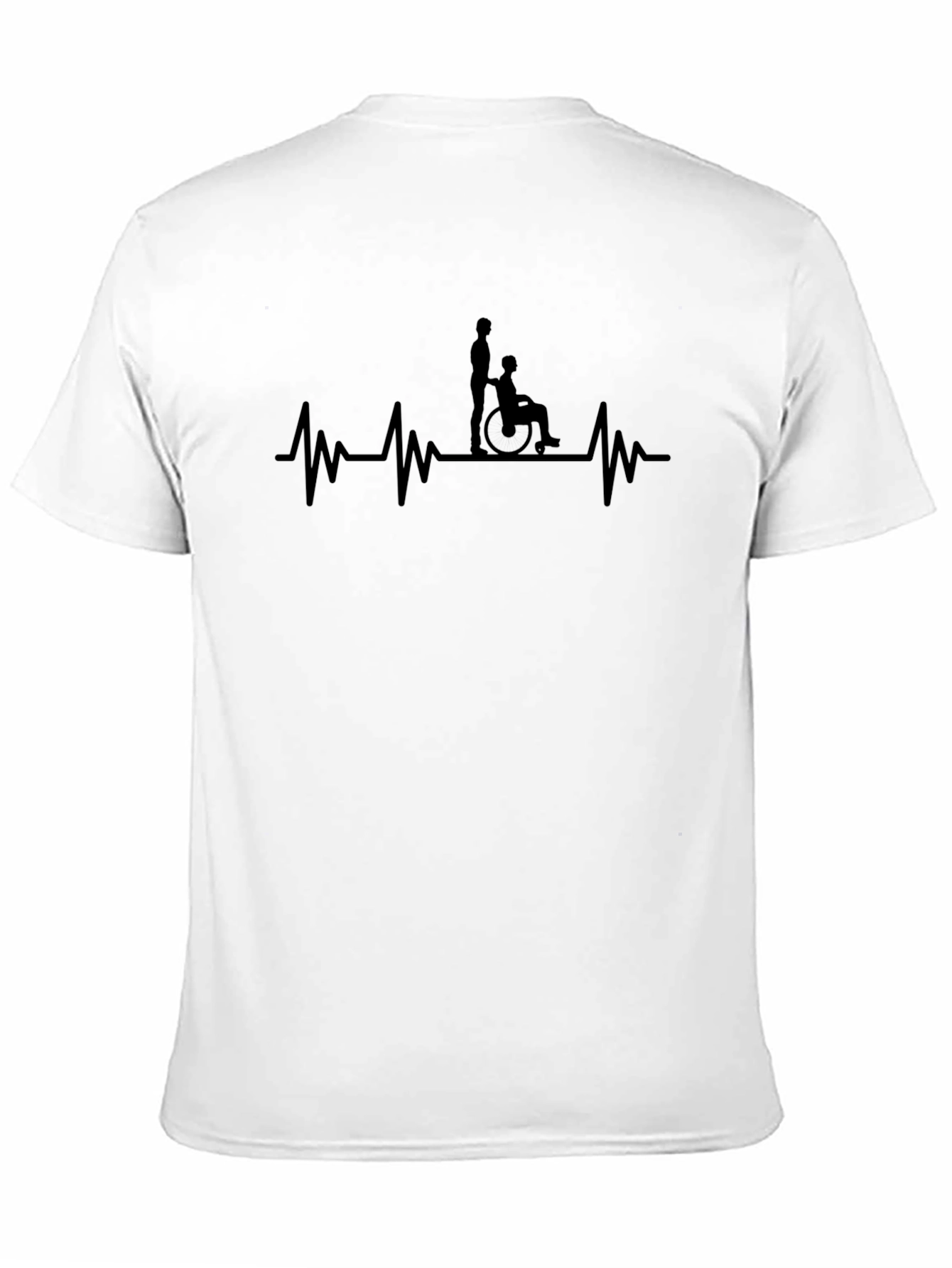 Black Heartbeat Wheelchair T-Shirt