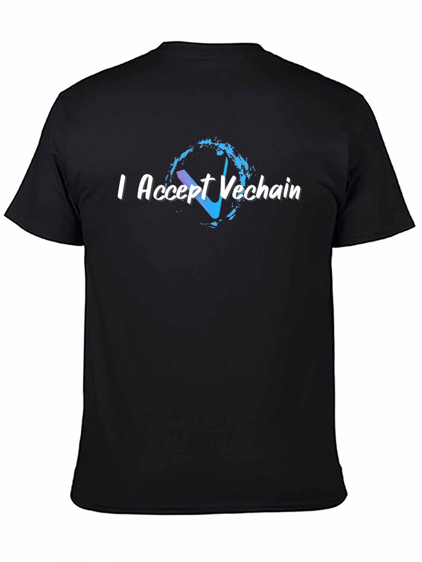 I Accept VeChain Black T-Shirt Crypto Currency Tee