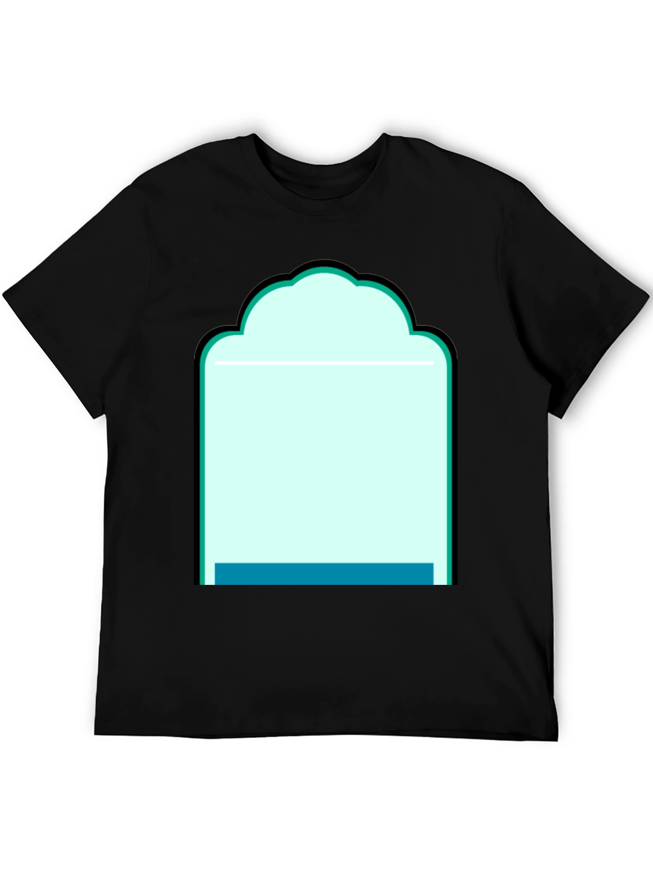 Graphic Tee - Abstract Teal Window Design