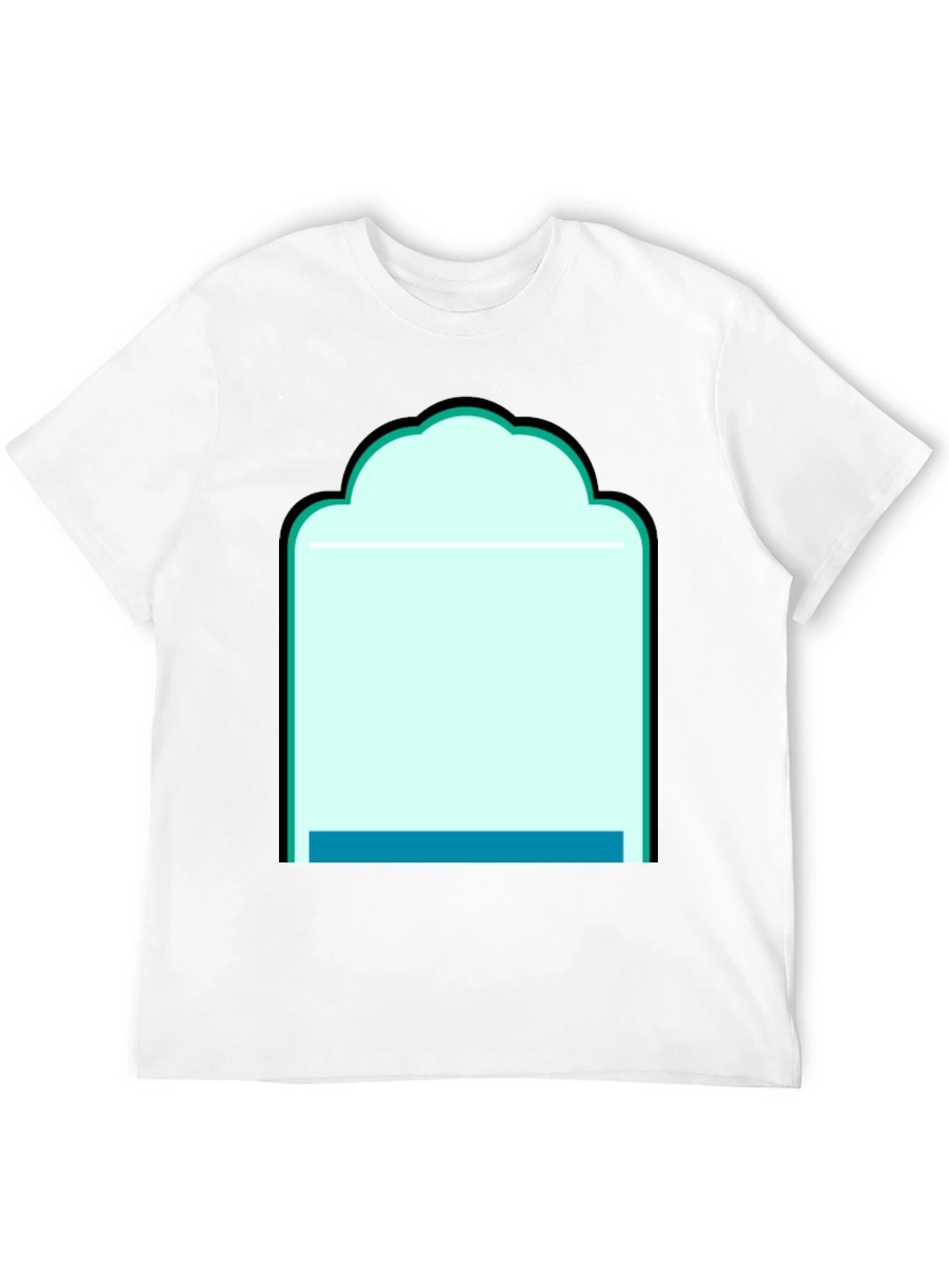Graphic Tee - Abstract Teal Window Design