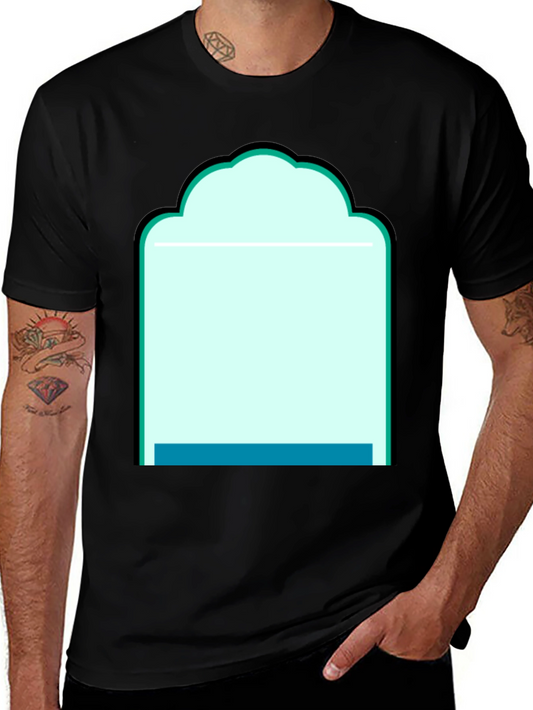 Graphic Tee - Abstract Teal Window Design