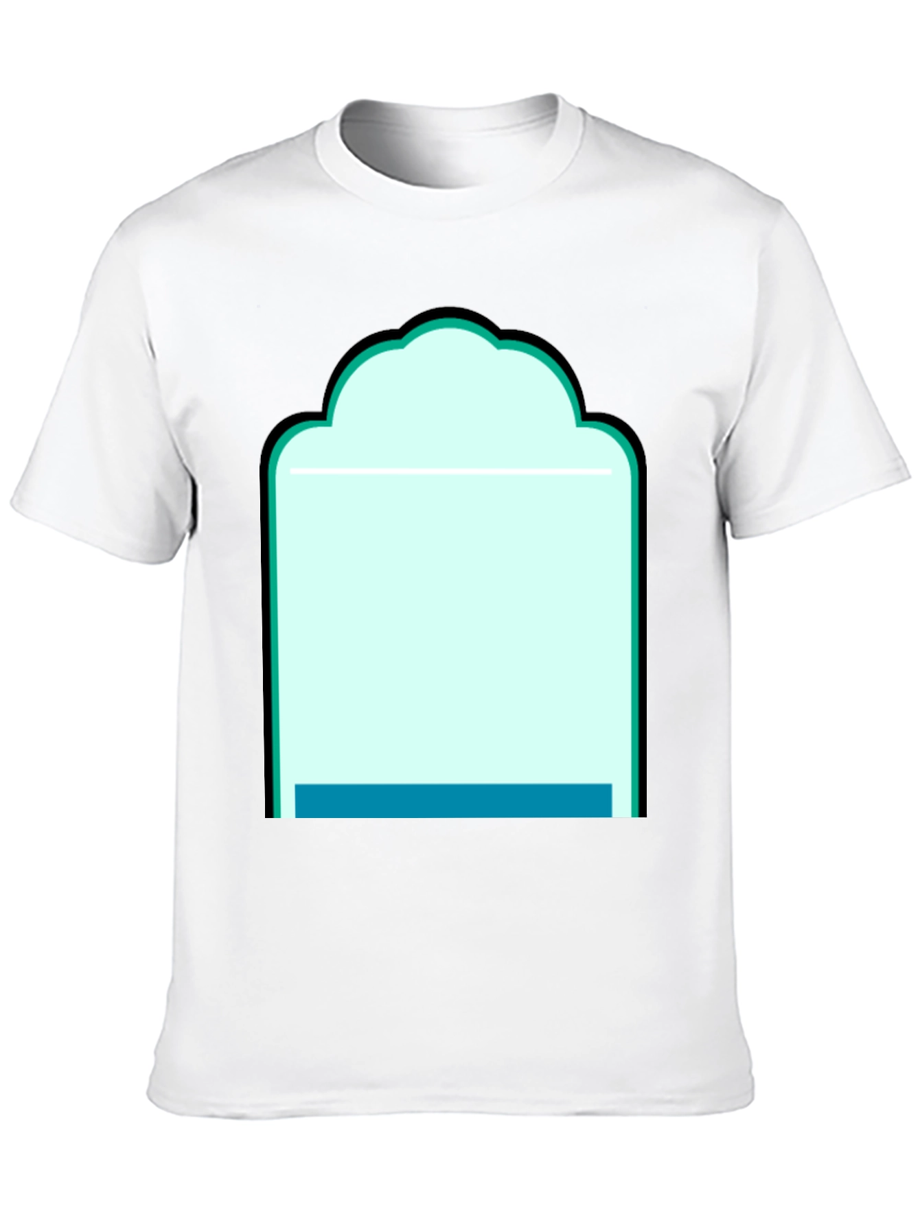 Graphic Tee - Abstract Teal Window Design