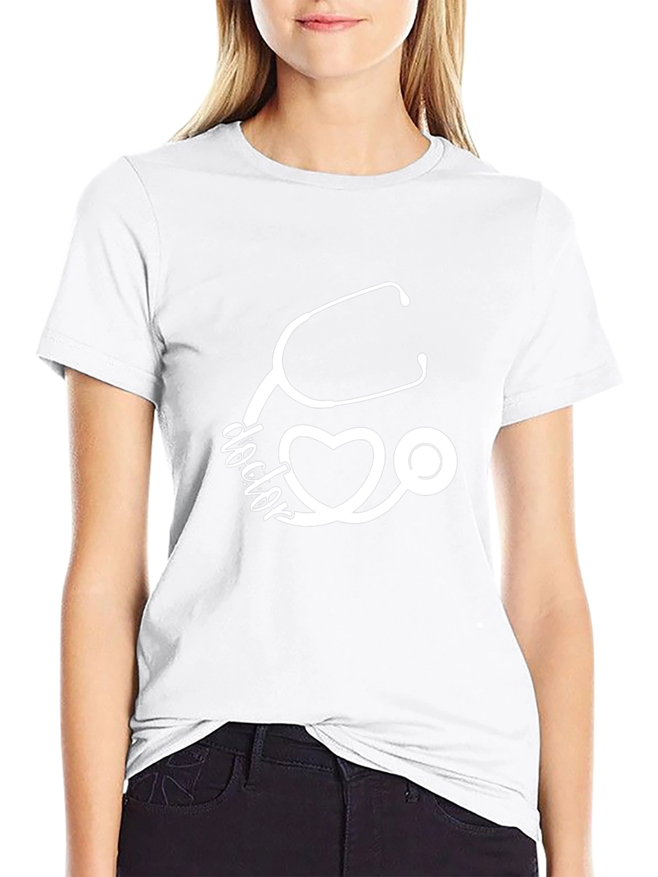 Doctor Stethoscope Heart Graphic Tee - Medical Apparel
